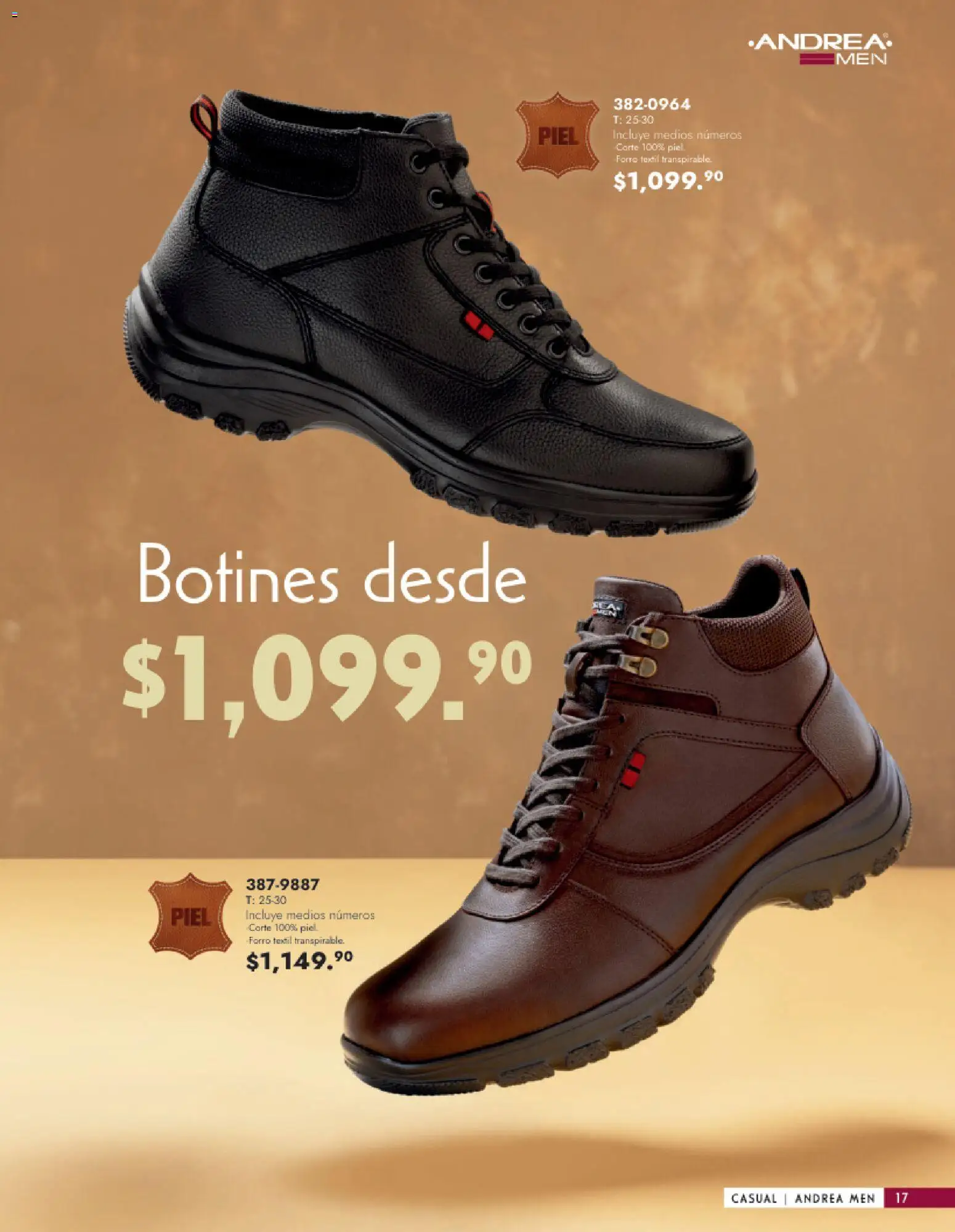 Vista previa las ofertas de la tienda Andrea - Catálogo Calzado Caballero desde el 25/01/2026 - Botines