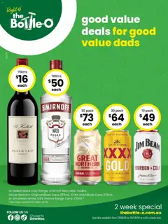 Preview of catalogue Good Value Booze, For Good Value Dads. 17/08 from shop The Bottle-O valid 17/08/2026
