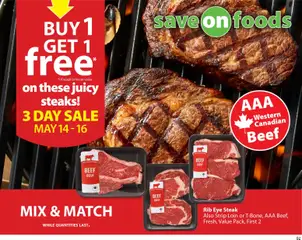Preview of leaflet Save on foods weekly flyer / circulaire from shop Save on foods is valid from May 14, 2026