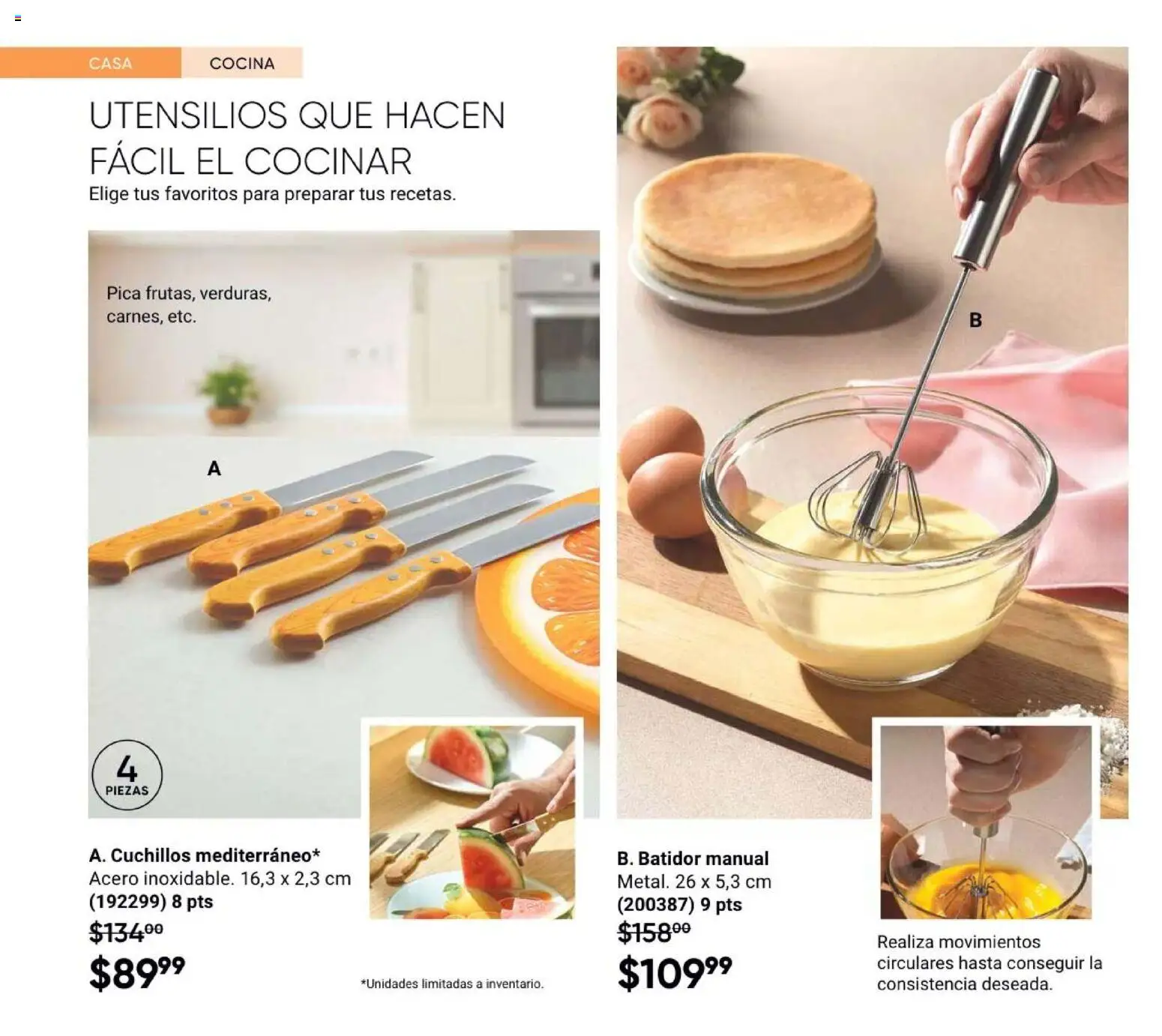 Vista previa las ofertas de la tienda AVON - Casa & Estilo 4 2026 desde el 20/02/2026 - Cocina, Batidor, Cuchillos