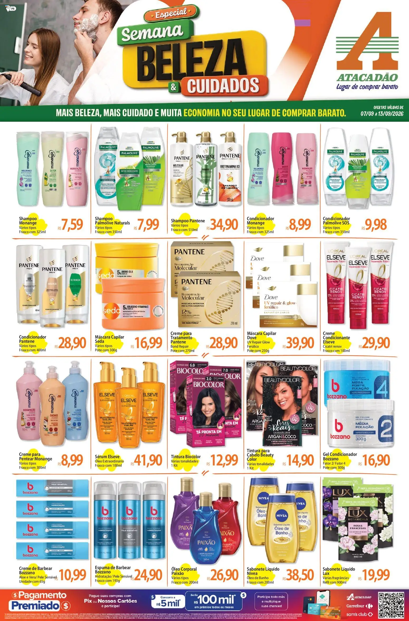 Pré-Visualização do folheto "Atacadão ofertas - PR" da loja Atacadão válido a partir de 07/09/2026 - Coco, Sabonete, Creme, Dove, Condicionador, Shampoo pantene, Fixador, Máscara capilar