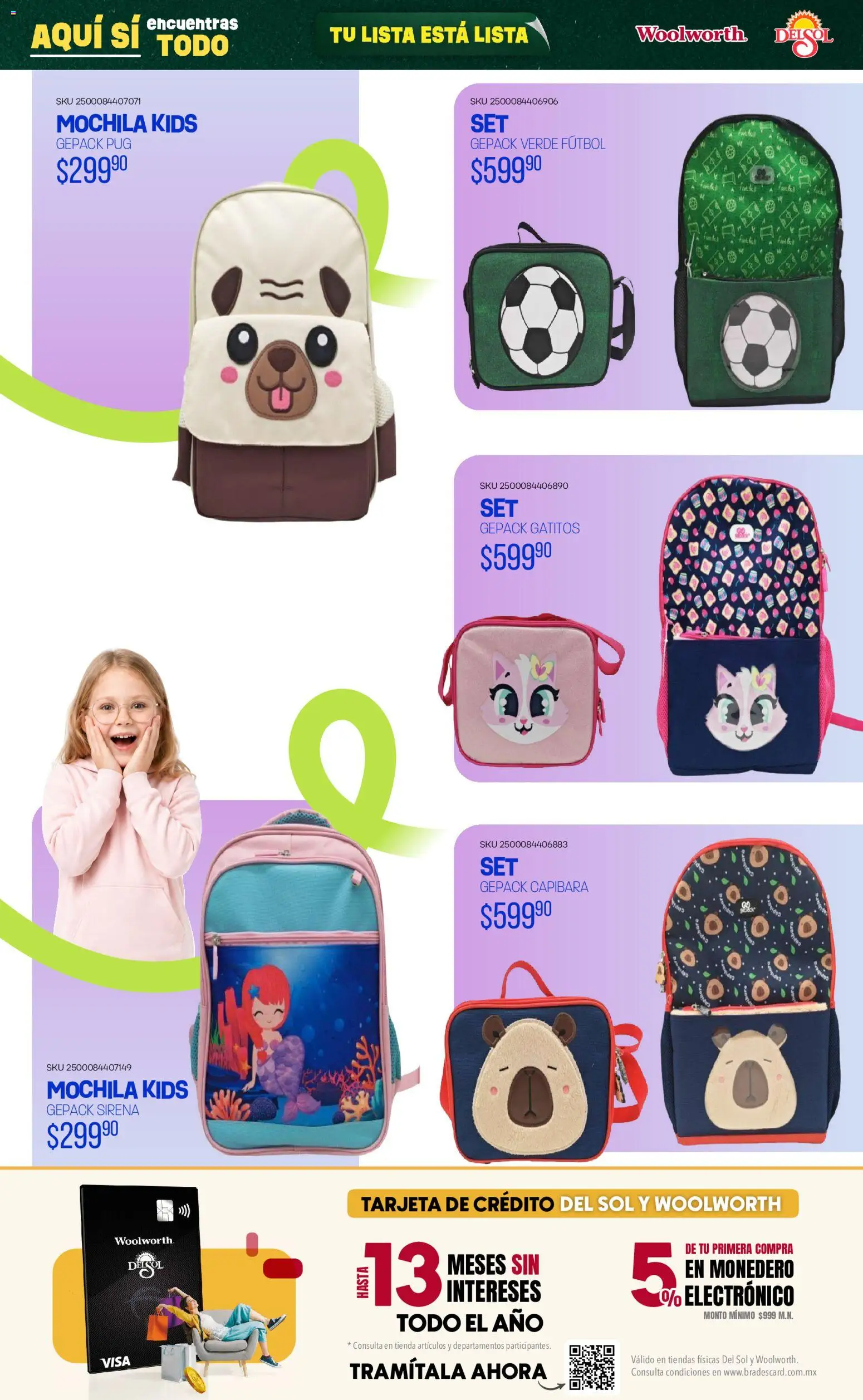 Vista previa las ofertas de la tienda Del Sol y Woolworth - Del Sol y Woolworth catálogo Back To School desde el 25/06/2026 