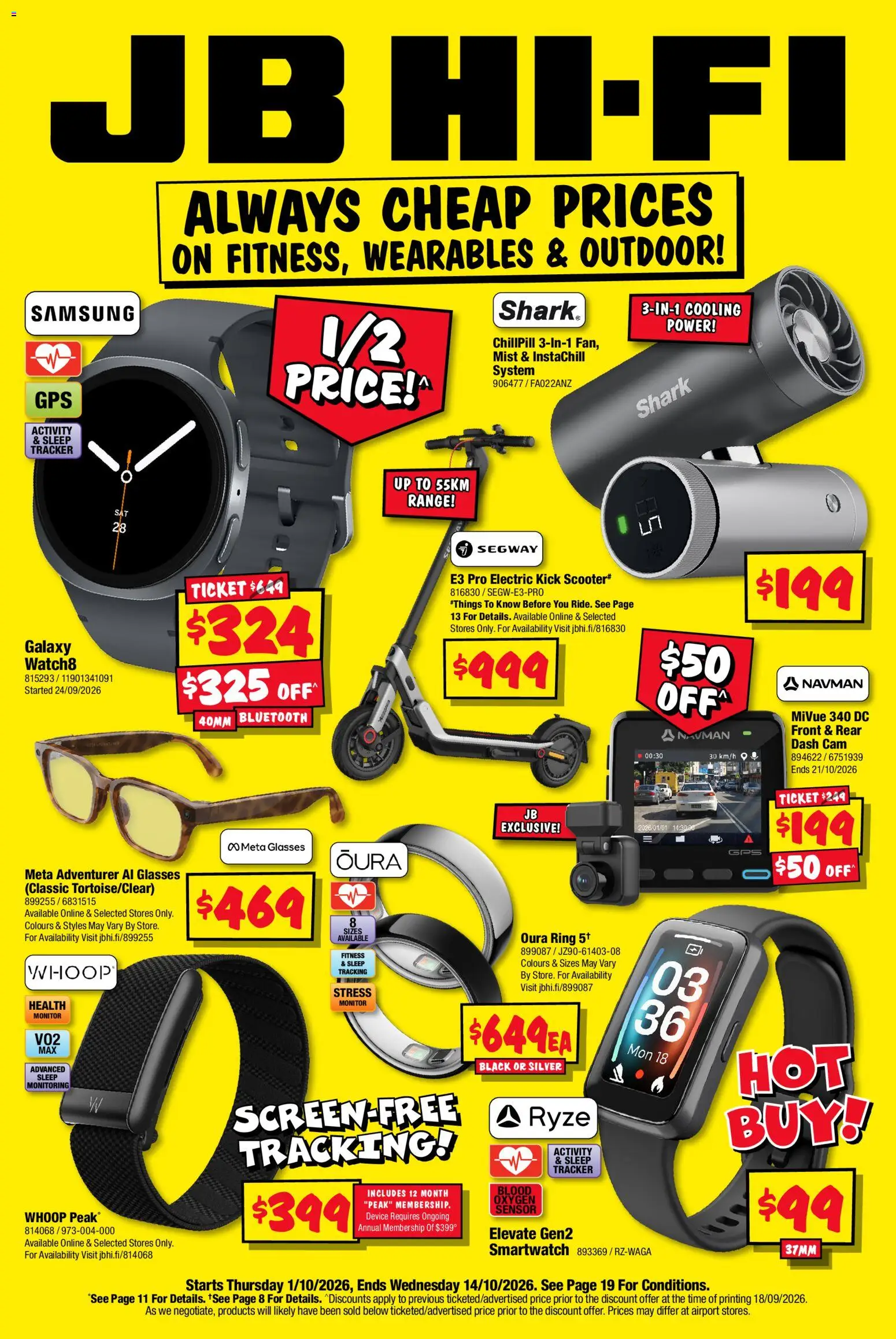 Preview of catalogue JB Hi-Fi catalogue Fitness, Wearables & Outdoor from shop JB Hi-Fi valid 01/10/2026