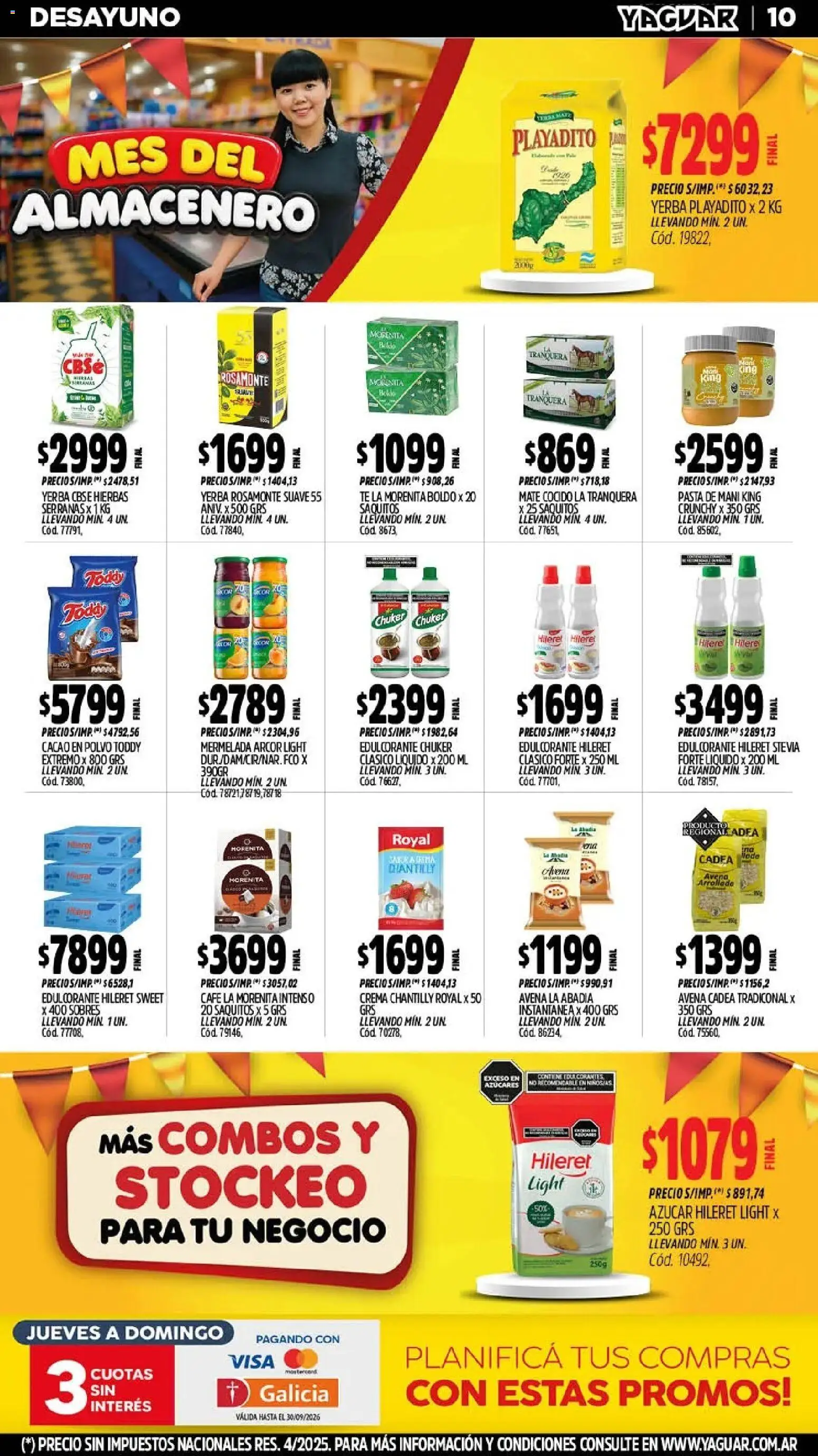 Vista previa del folleto de la tienda Yaguar válido desde el 28/09/2026 - Café, Pasta, Avena, Crema, Hierbas, Mani, Mate cocido, Polvo