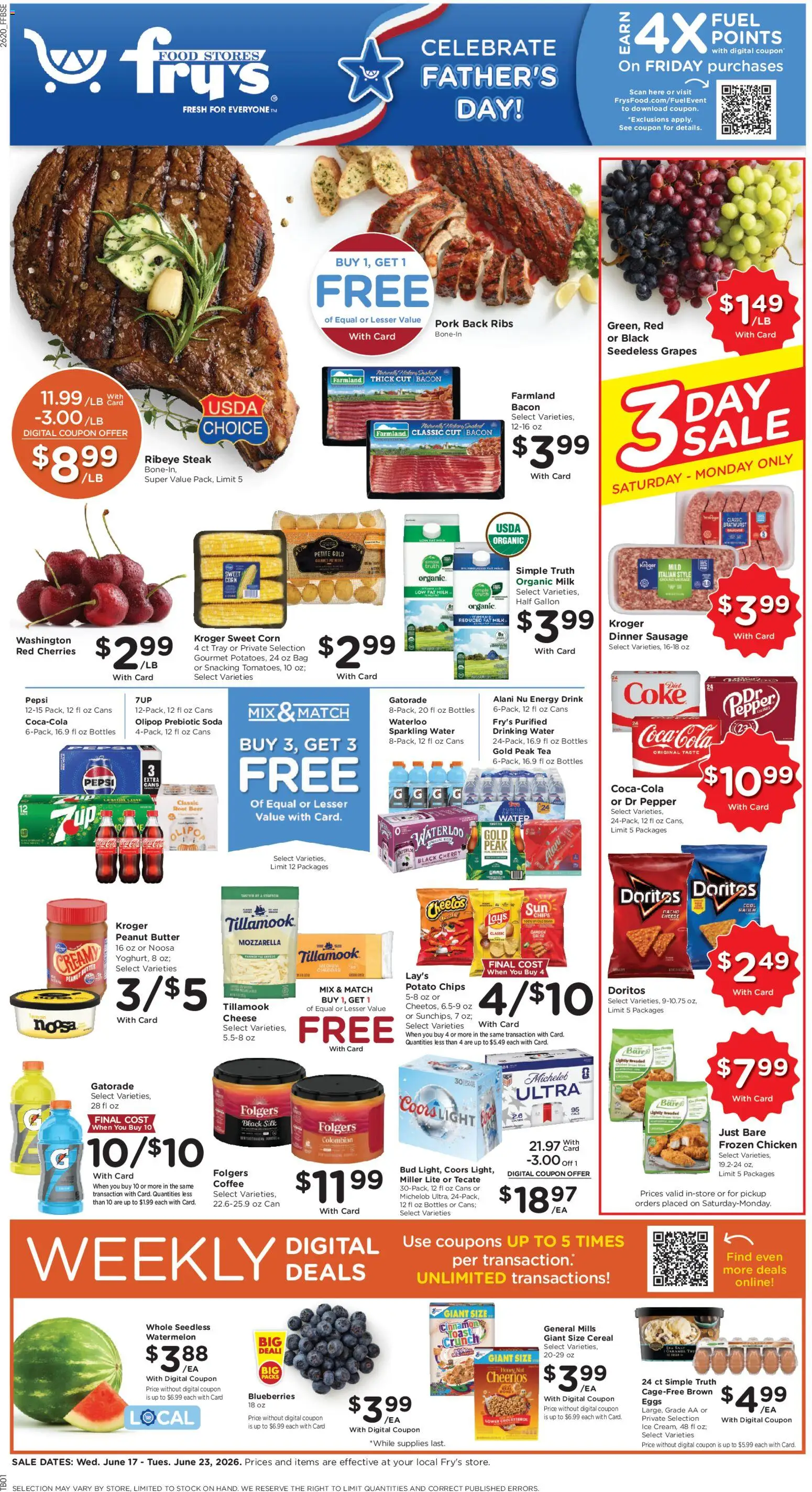 Ad Preview of Fry's Food Fry's Food Weekly Ad from 06/17/2026