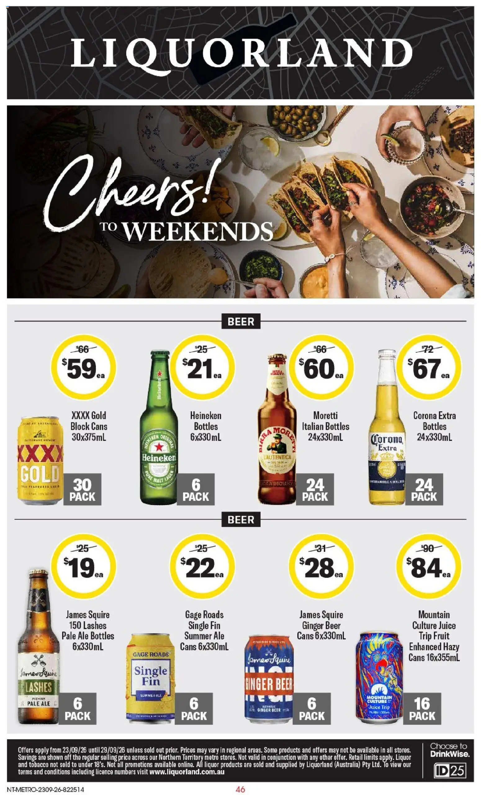 Preview of catalogue Coles catalogue Liquorland NT from shop Coles valid 23/09/2026