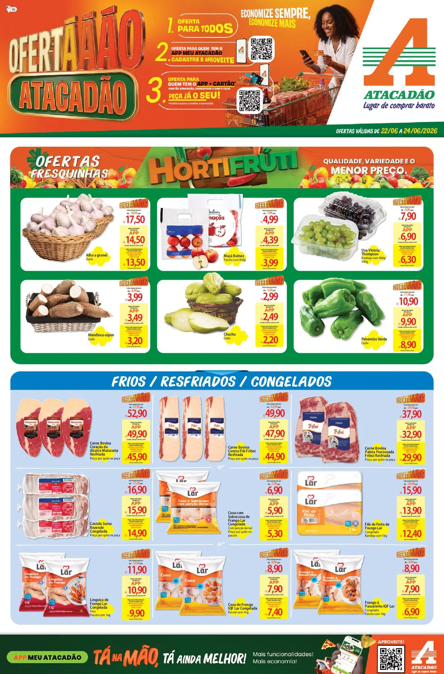 Pré-Visualização do folheto "Atacadão ofertas - RJ" da loja Atacadão válido a partir de 22/06/2026