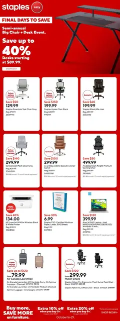 Preview of leaflet Staples weekly flyer from shop Staples is valid from Oct 28, 2026