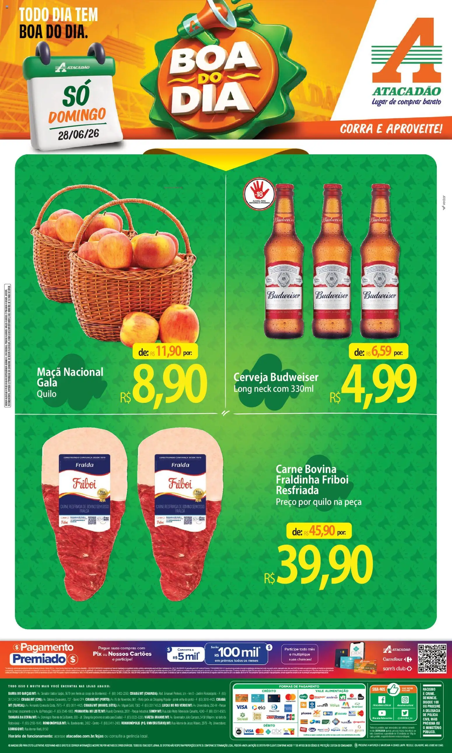 Pré-Visualização do folheto "Atacadão ofertas - MT" da loja Atacadão válido a partir de 28/06/2026