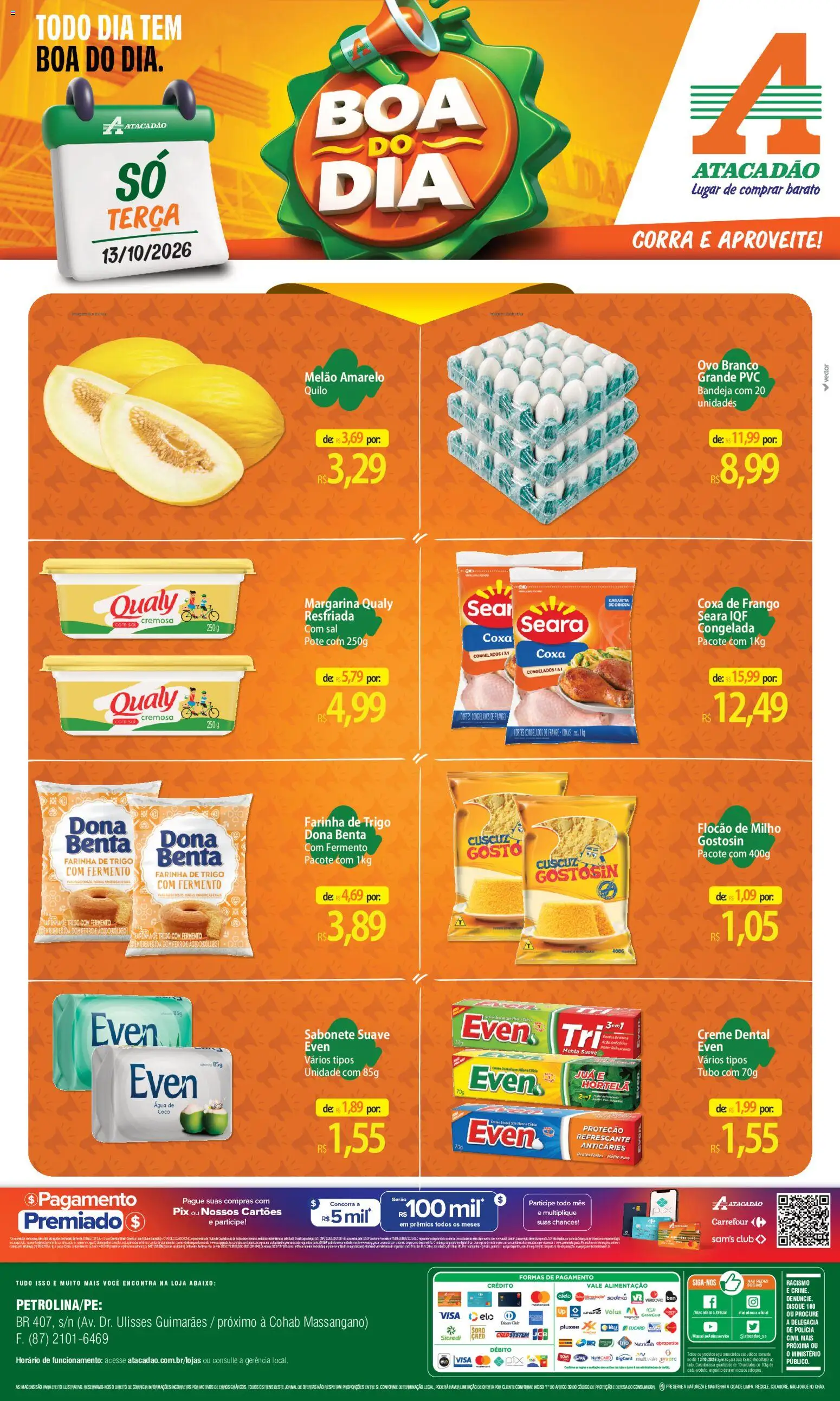 Pré-Visualização do folheto "Atacadão ofertas - PE" da loja Atacadão válido a partir de 13/10/2026