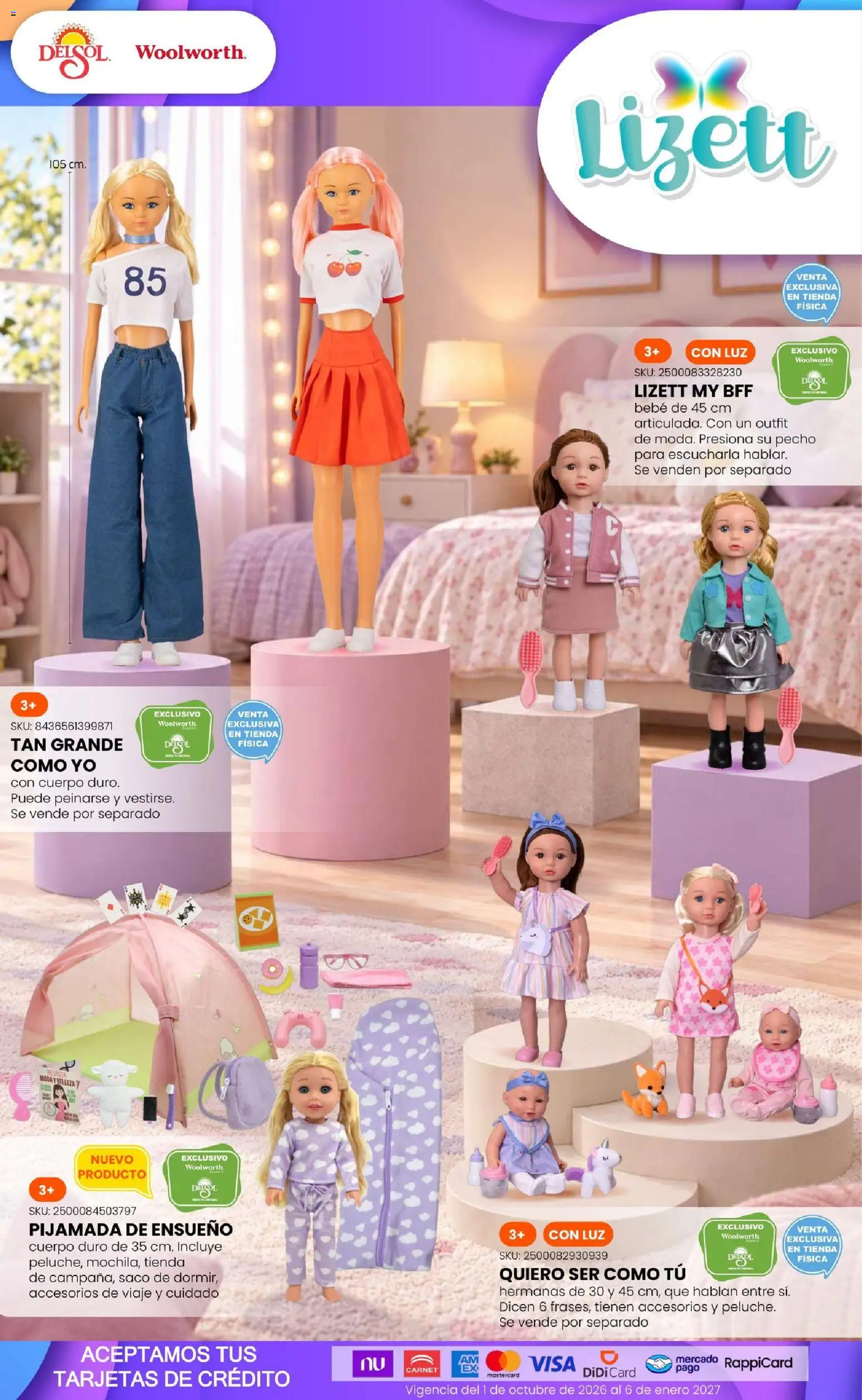 Vista previa las ofertas de la tienda Del Sol y Woolworth - Del Sol y Woolworth catálogo El Castillo del Juguete desde el 01/10/2026 