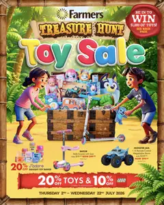 Preview of catalogue Farmers Toy Sale from shop Farmers valid 2 Jul 2026