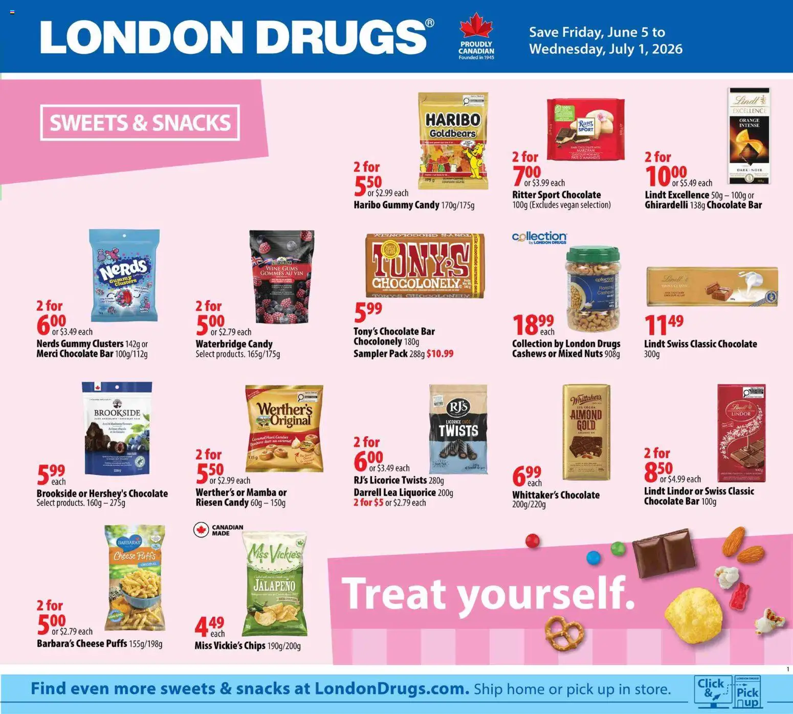 Preview of leaflet London Drugs - Sweets & Snacks Insert from shop London Drugs is valid from Jun 05, 2026