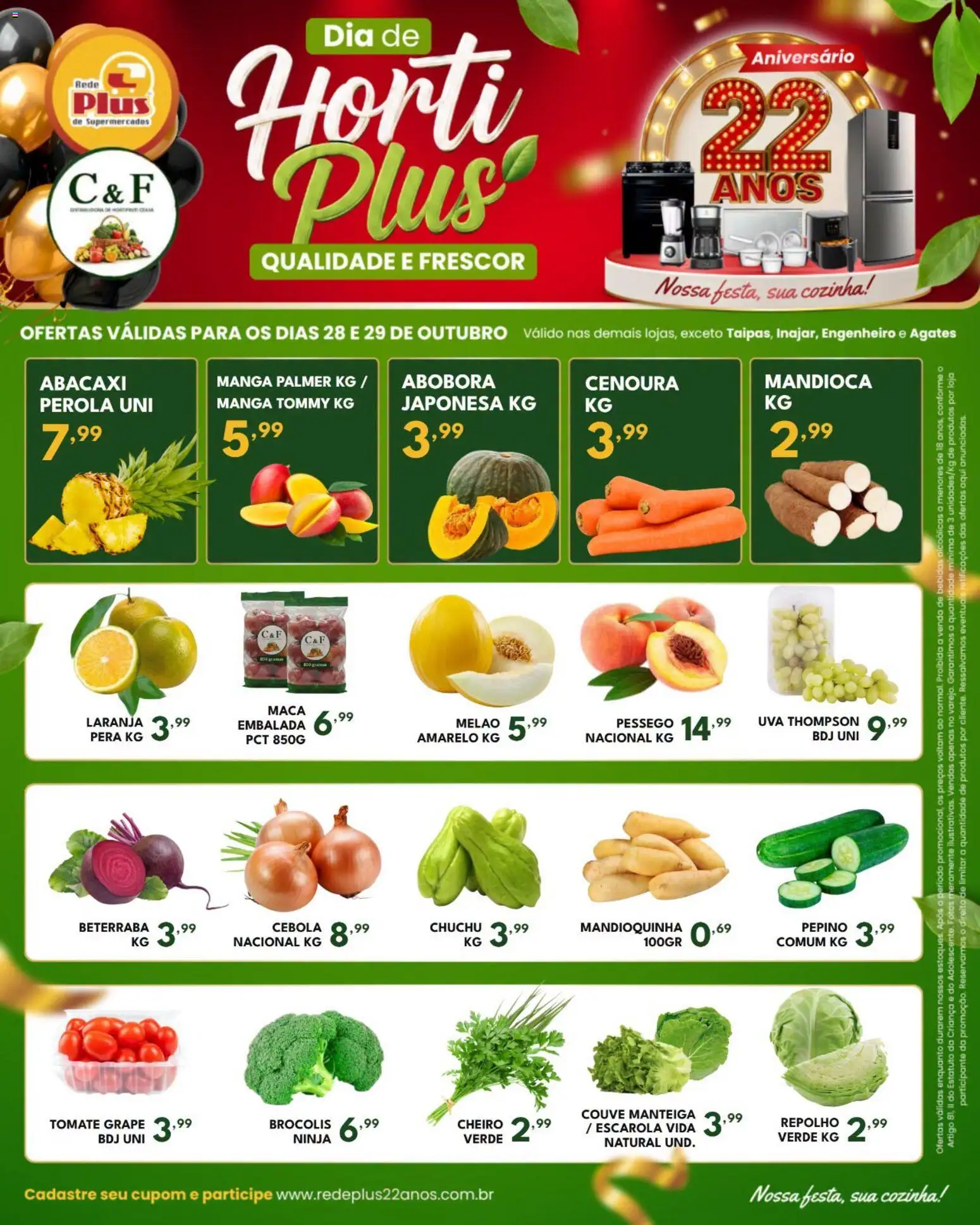 Pré-Visualização do folheto "Rede Plus Supermercados - Ofertas da semana" da loja Rede Plus Supermercados válido a partir de 28/10/2026