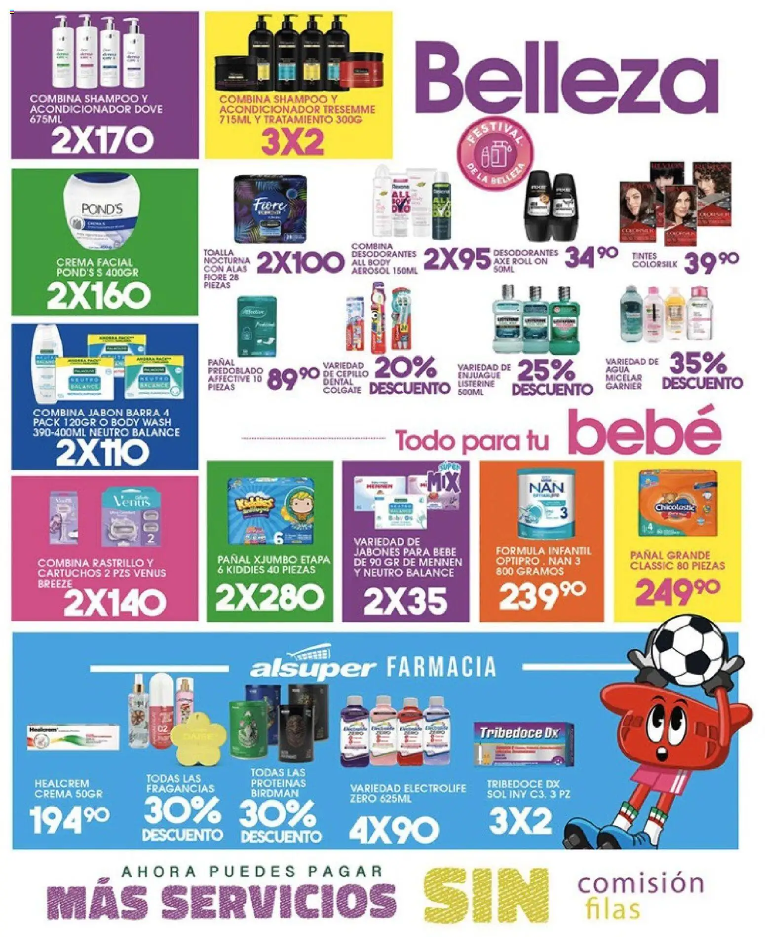 Vista previa las ofertas de la tienda Alsuper - Alsuper folleto desde el 12/06/2026 - Shampoo, Crema, Body, Agua micelar, Toalla, Barra, Cepillo, Crema facial