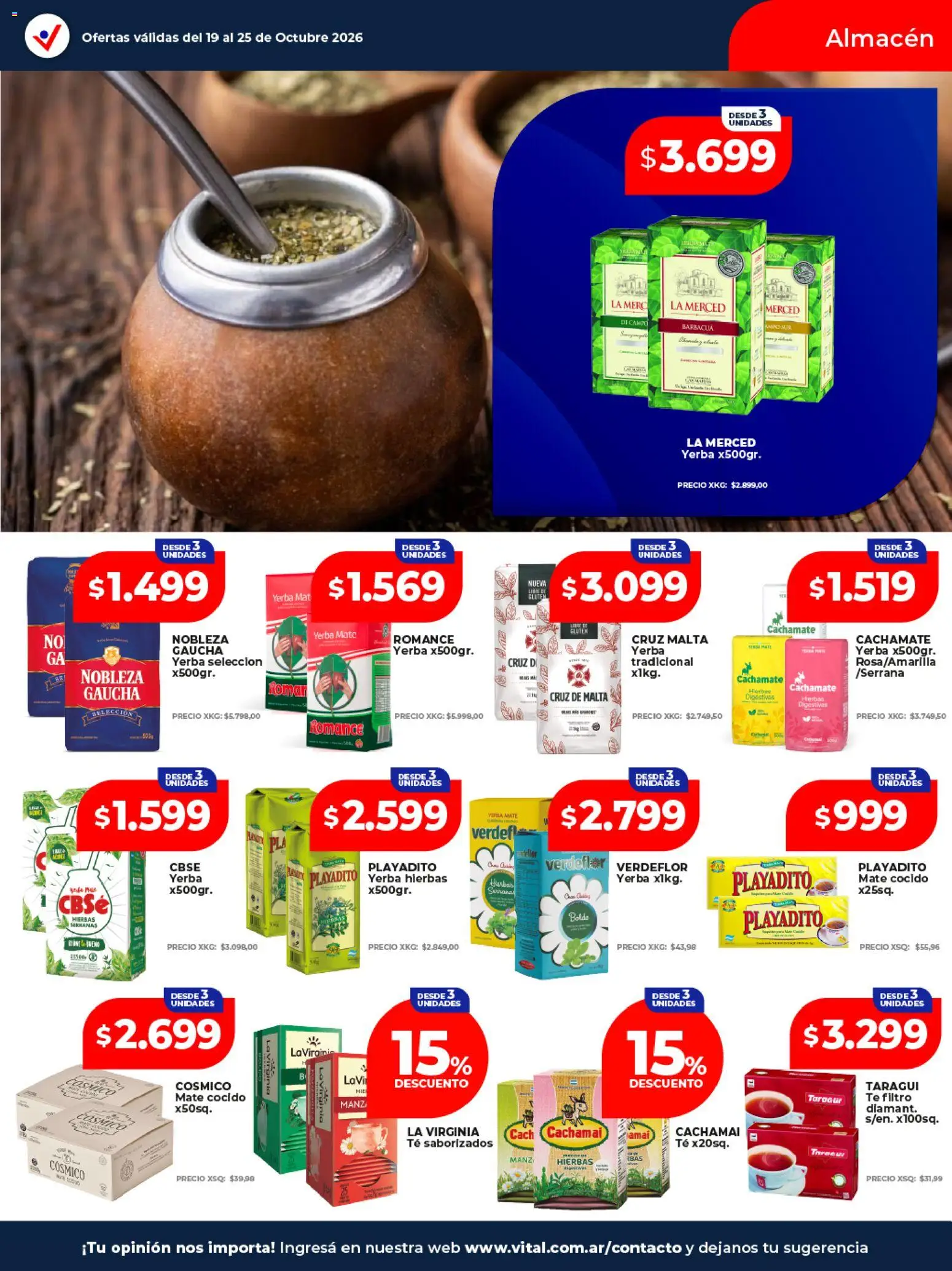 Vista previa del folleto de la tienda Vital válido desde el 19/10/2026 