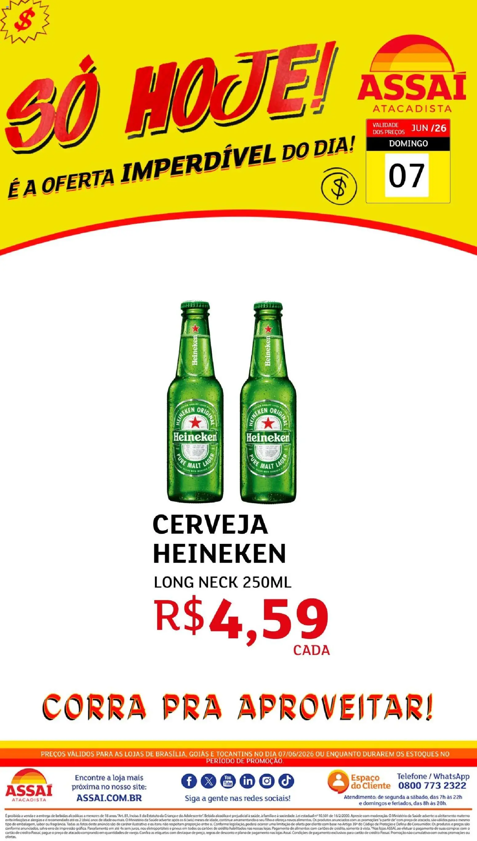 Pré-Visualização do folheto "Assaí Atacadista ofertas - DF" da loja Assaí Atacadista válido a partir de 07/06/2026