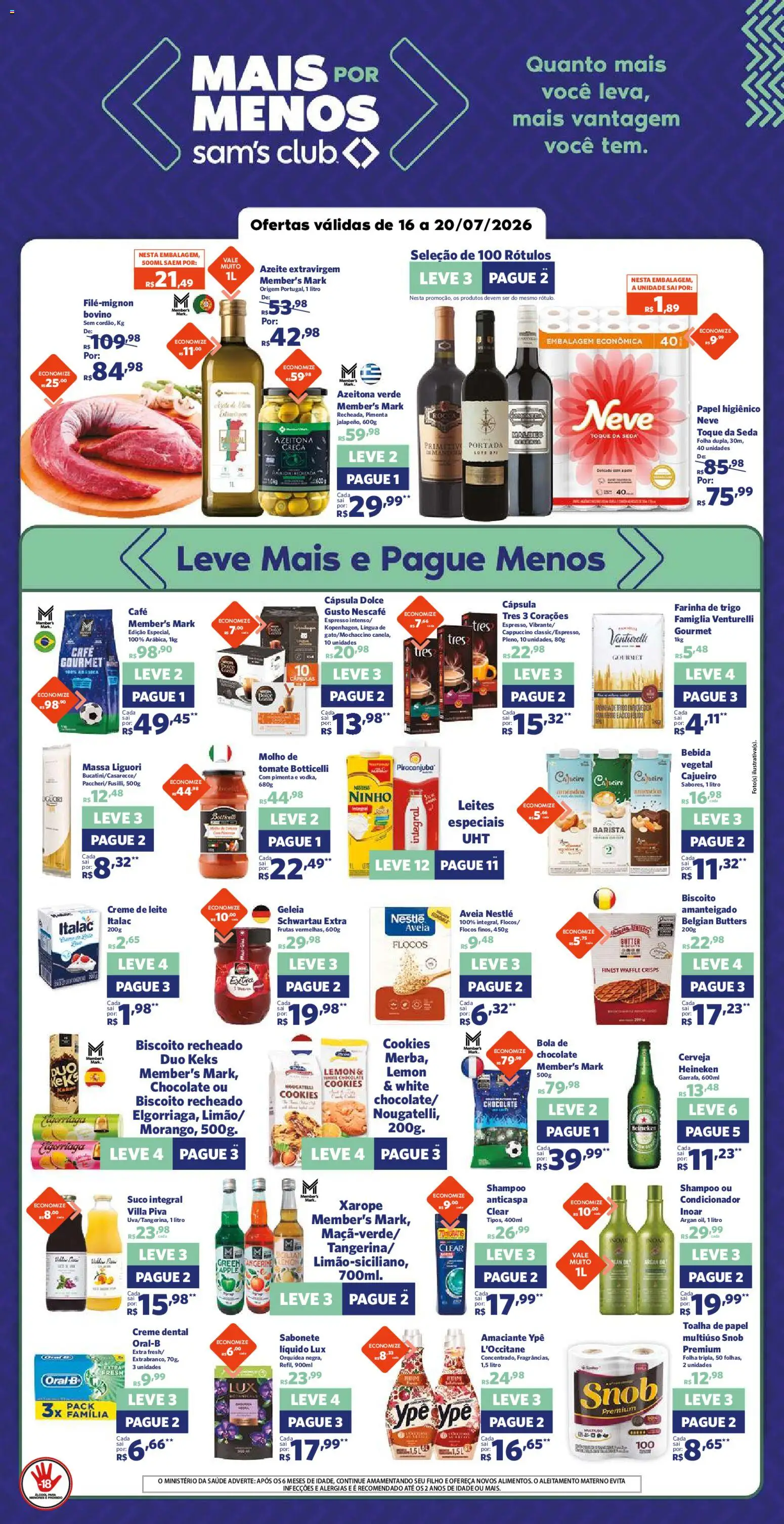 Pré-Visualização do folheto "Sam's Club - Ofertas da semana" da loja Sam's Club válido a partir de 16/07/2026