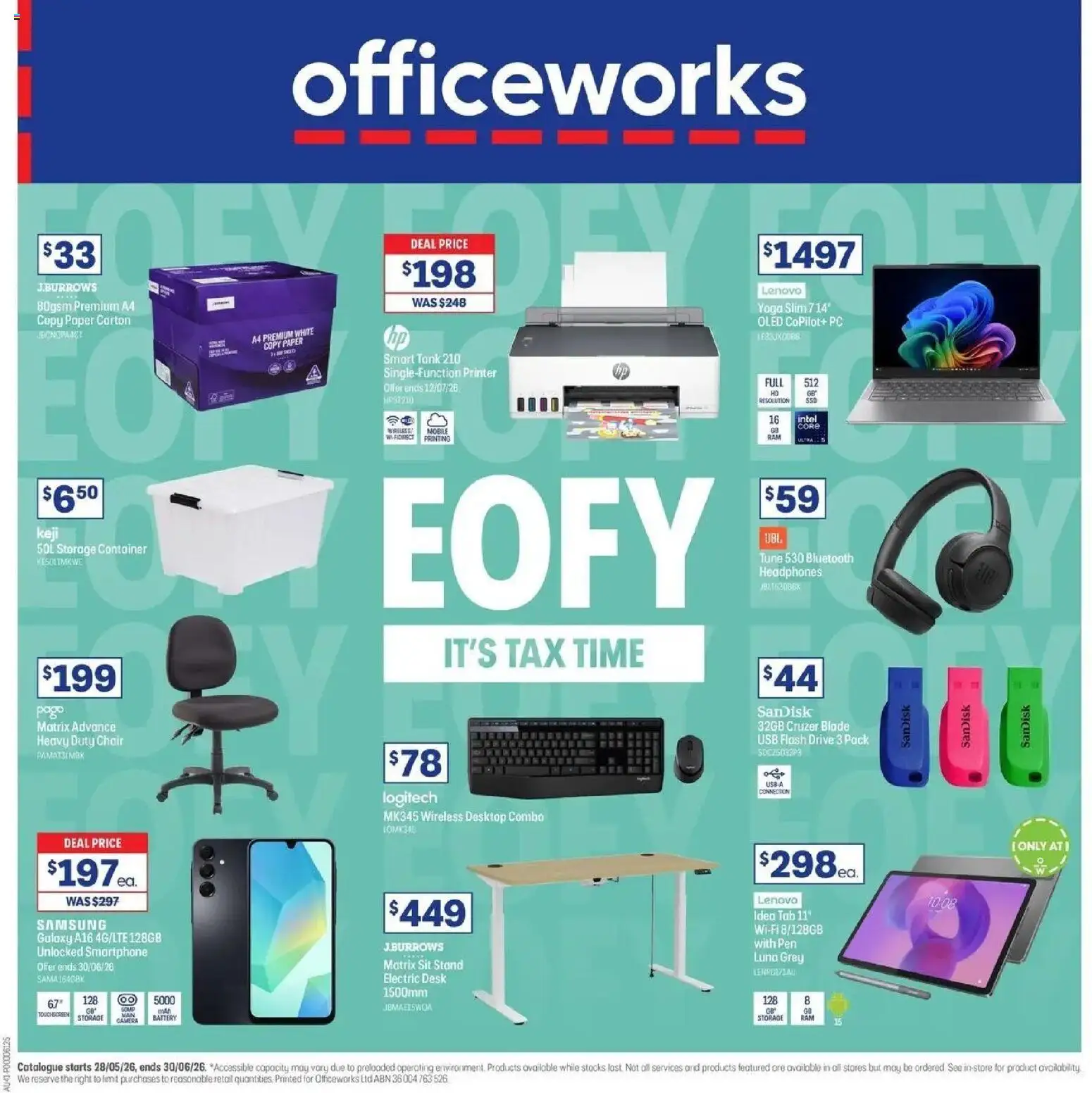 Preview of catalogue Officeworks catalogue from shop Officeworks valid 27/05/2026