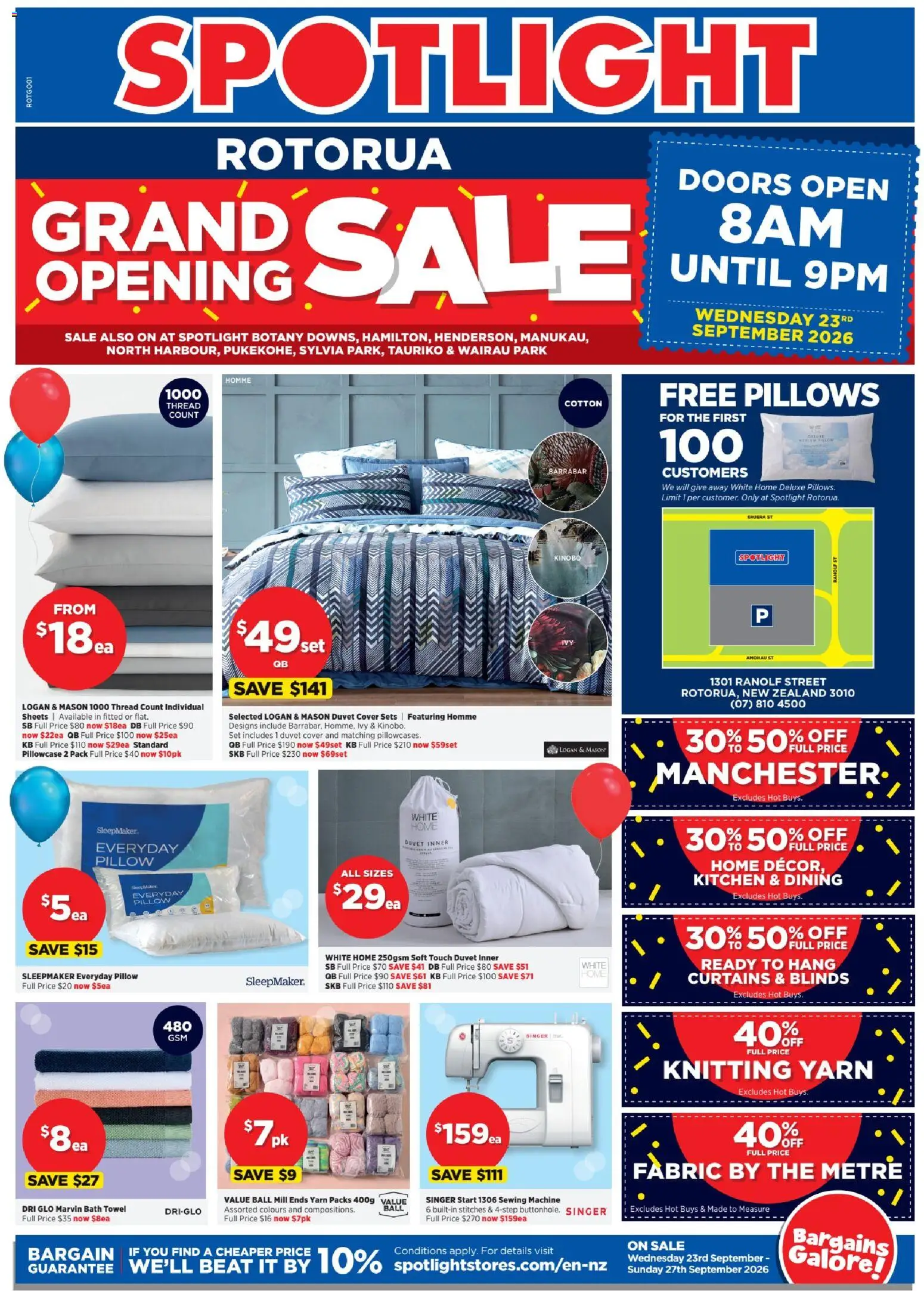 Preview of catalogue Spotlight Rotorua Grand Opening Sale from shop Spotlight valid 23 Sept 2026