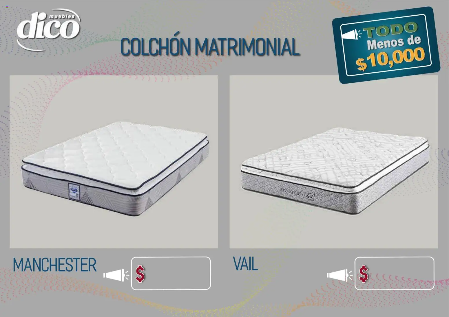 Vista previa las ofertas de la tienda Muebles Dico - Muebles Dico catálogo Todo menos de 10000 Pacifico desde el 09/04/2026 - Colchón