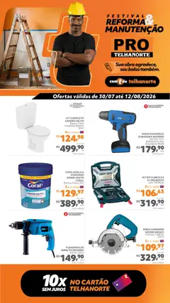 Pré-Visualização do folheto "Telhanorte ofertas Pro" da loja Telhanorte válido a partir de 30/07/2026