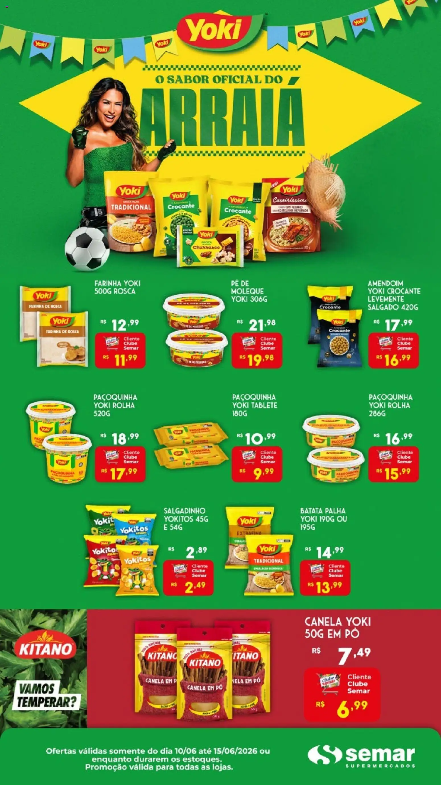 Pré-Visualização do folheto "Semar Supermercado ofertas Yoki" da loja Semar Supermercado válido a partir de 10/06/2026