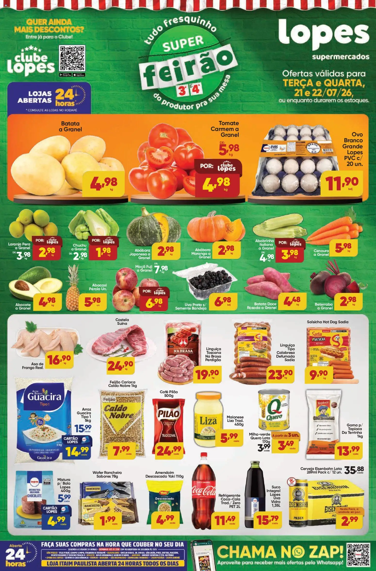 Pré-Visualização do folheto "Lopes Supermercados - Ofertas da semana" da loja Lopes Supermercados válido a partir de 21/07/2026