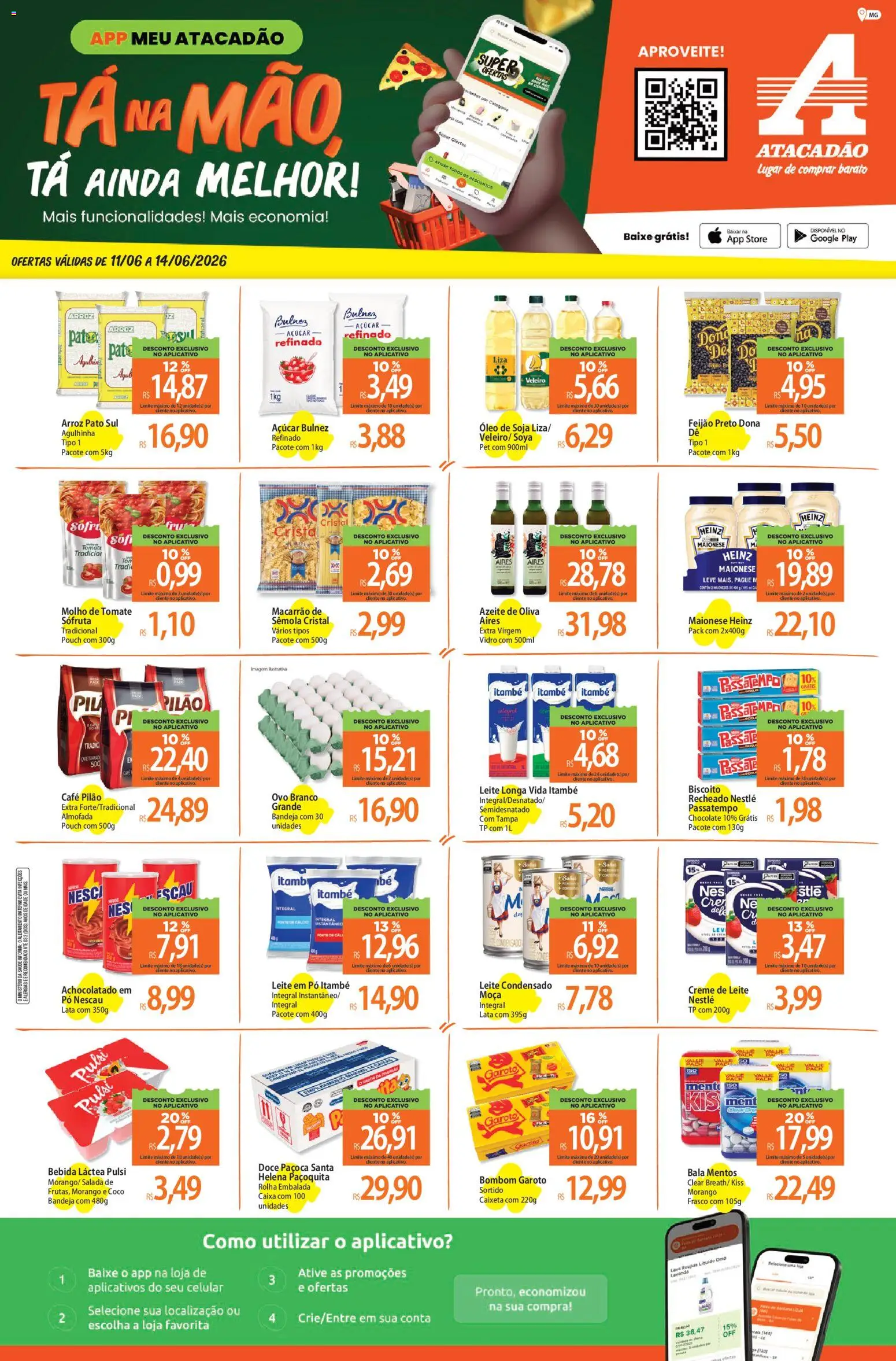 Pré-Visualização do folheto "Atacadão ofertas - MG" da loja Atacadão válido a partir de 11/06/2026