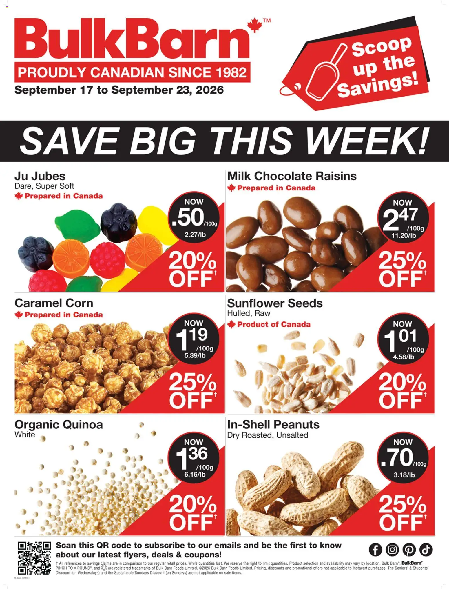Preview of leaflet Bulk Barn weekly flyer / circulaire from shop Bulk Barn is valid from Sep 17, 2026