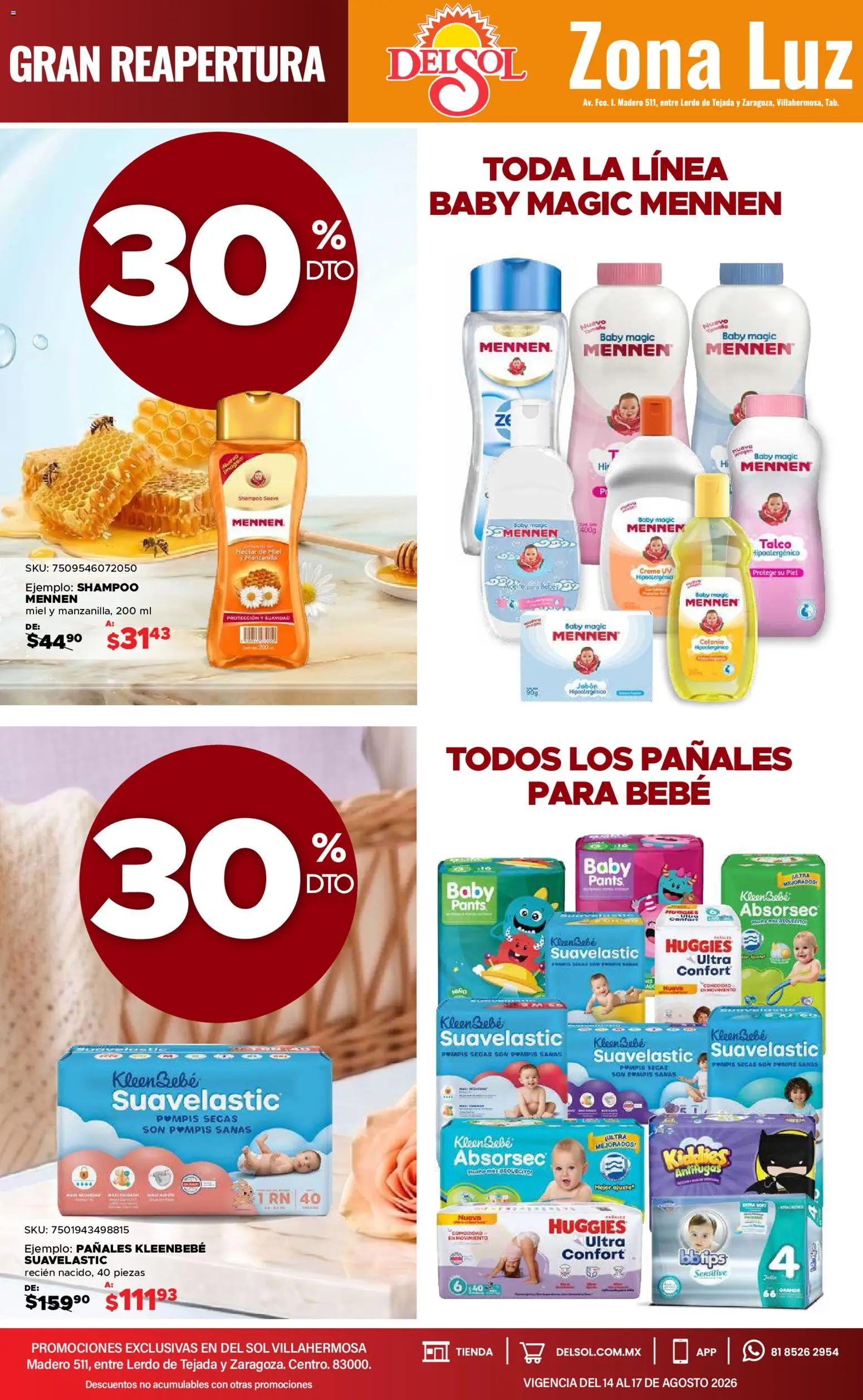 Vista previa las ofertas de la tienda Del Sol y Woolworth - Del Sol y Woolworth catálogo 4 Días de Grandes Promociones desde el 14/08/2026 