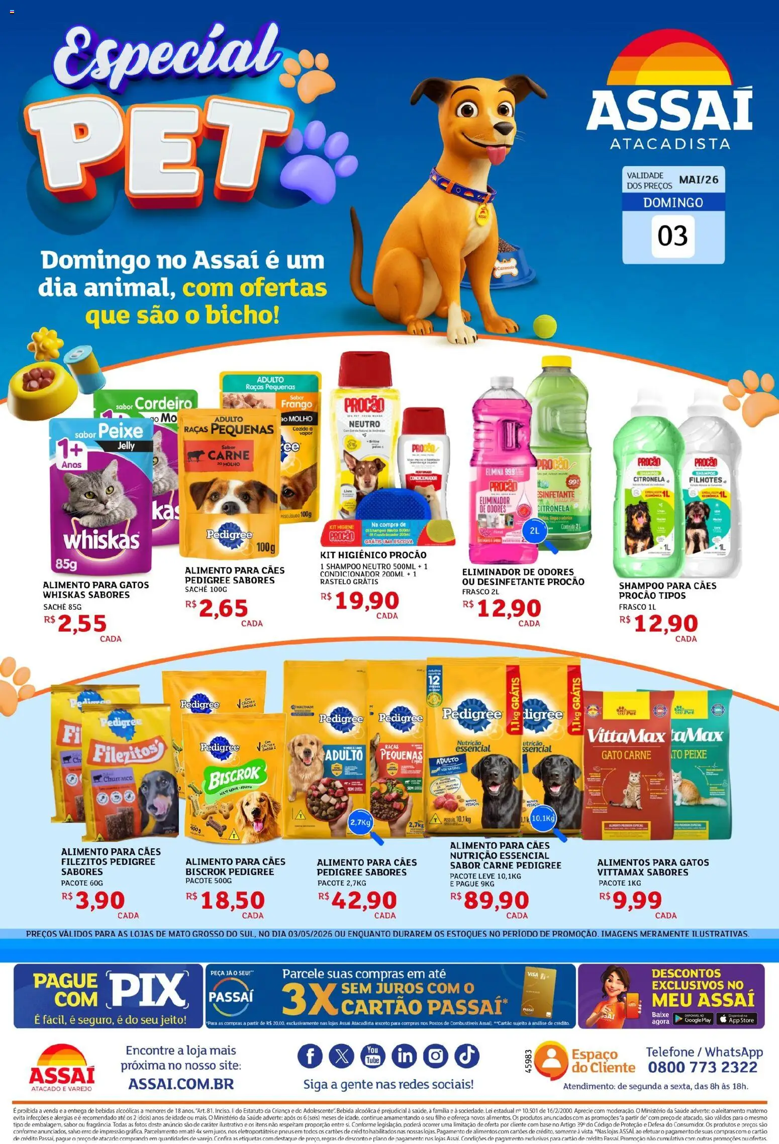Pré-Visualização do folheto "Assaí Atacadista ofertas - MS" da loja Assaí Atacadista válido a partir de 03/05/2026