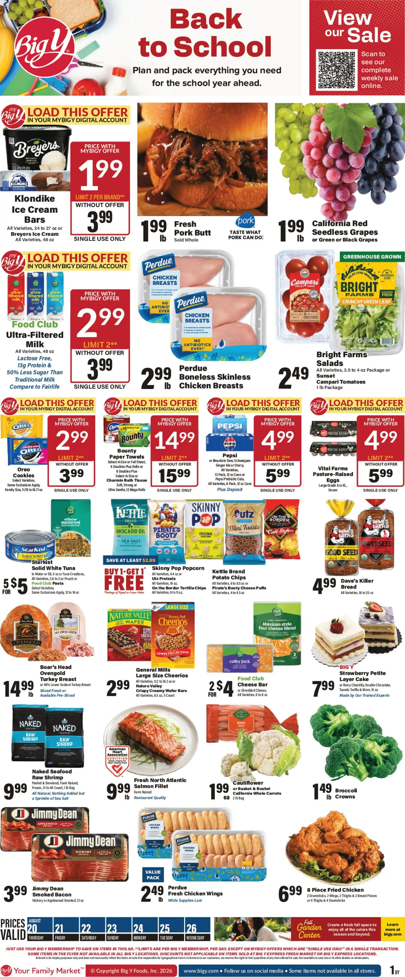 Ad Preview of Big Y Big Y Weekly Flyer from 08/20/2026