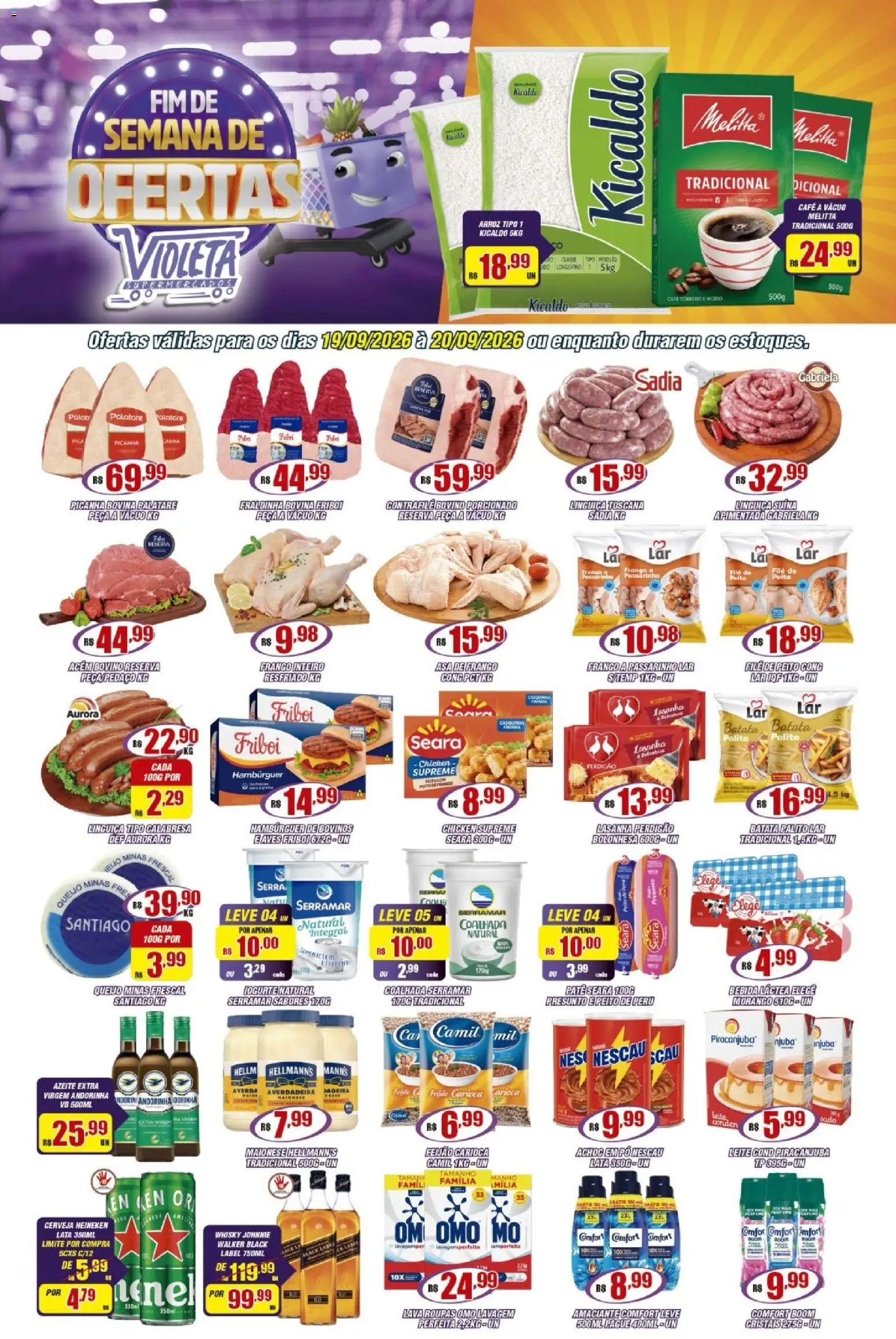Pré-Visualização do folheto "Violeta Supermercados - Ofertas da semana" da loja Violeta Supermercados válido a partir de 19/09/2026