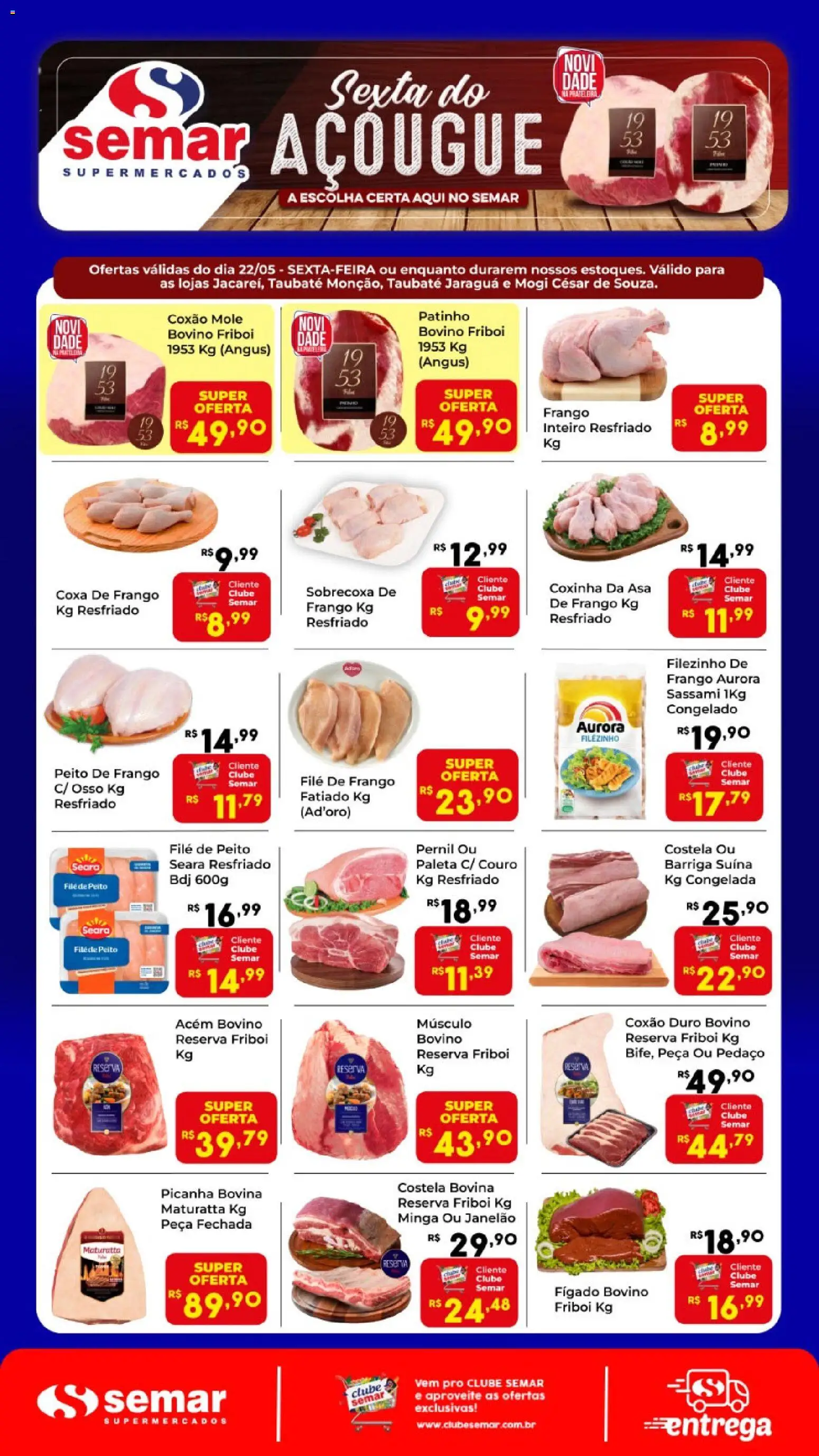 Pré-Visualização do folheto "Semar Supermercado ofertas Açougue" da loja Semar Supermercado válido a partir de 22/05/2026