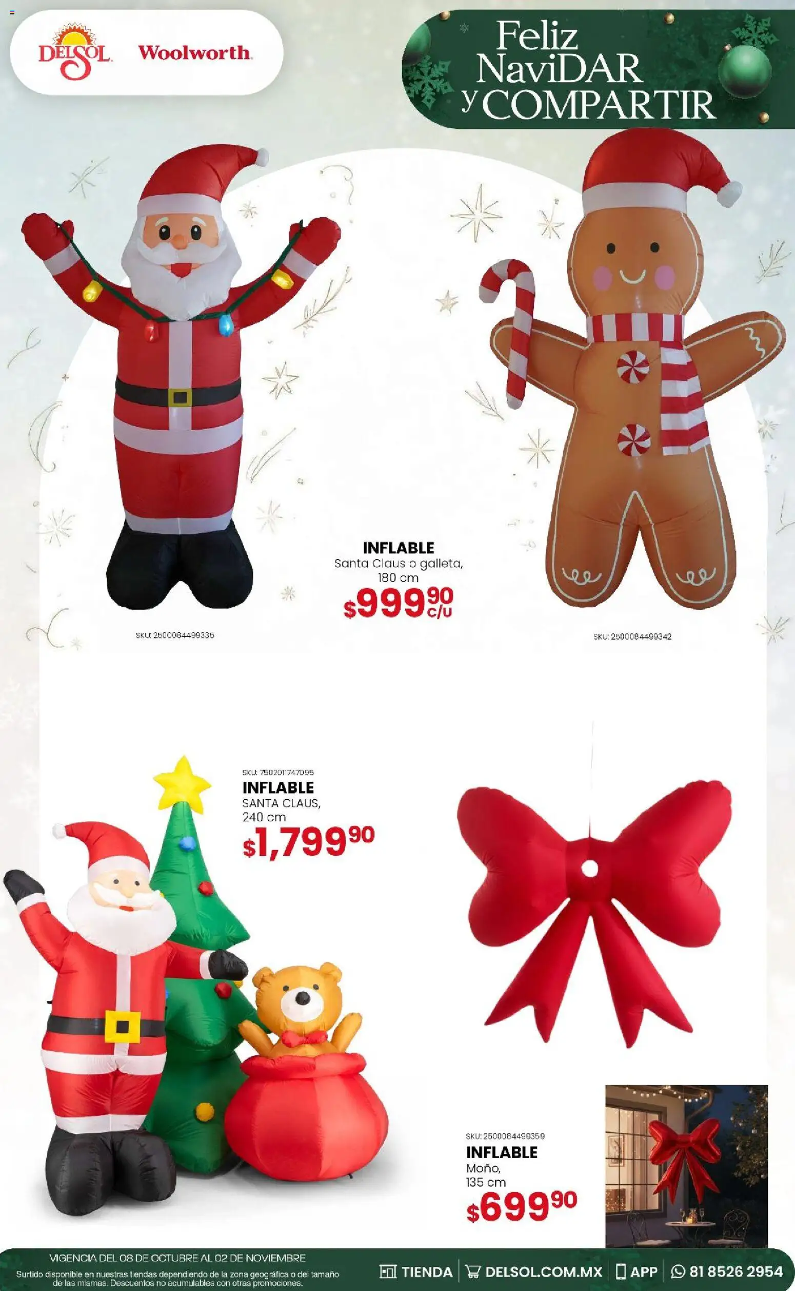 Vista previa las ofertas de la tienda Del Sol y Woolworth - Del Sol y Woolworth - Feliz NaviDar y Compartir desde el 08/10/2026 