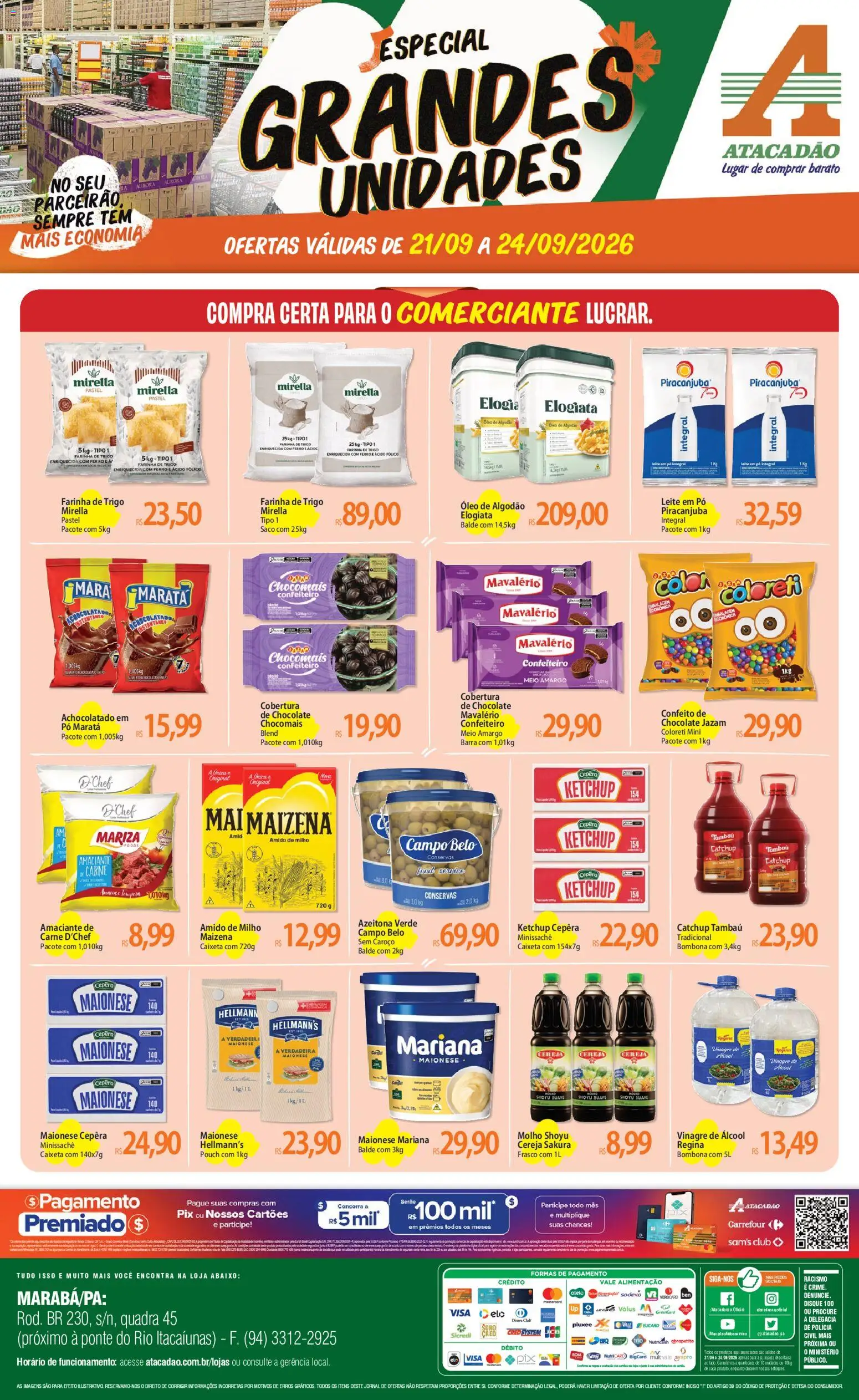 Pré-Visualização do folheto "Atacadão ofertas - PA" da loja Atacadão válido a partir de 21/09/2026