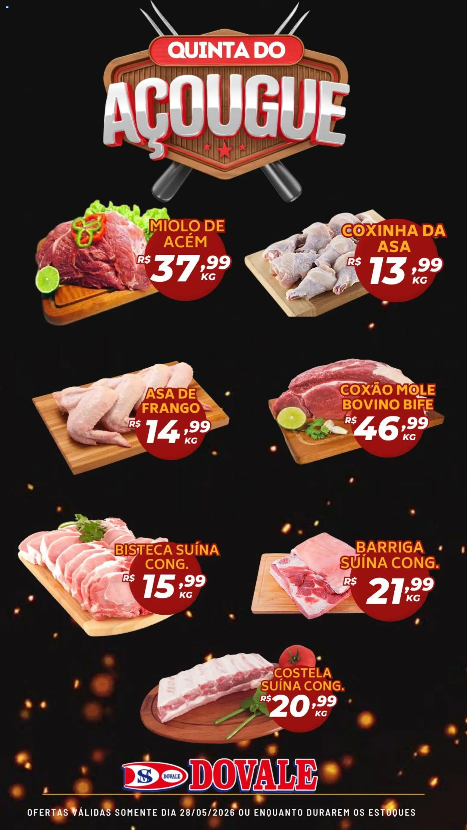 Pré-Visualização do folheto "Dovale ofertas do Açougue" da loja Dovale válido a partir de 28/05/2026