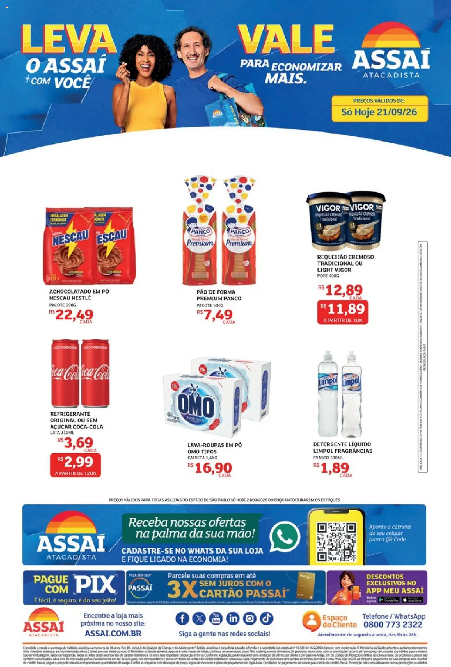 Pré-Visualização do folheto "Assaí Atacadista ofertas - SP" da loja Assaí Atacadista válido a partir de 21/09/2026