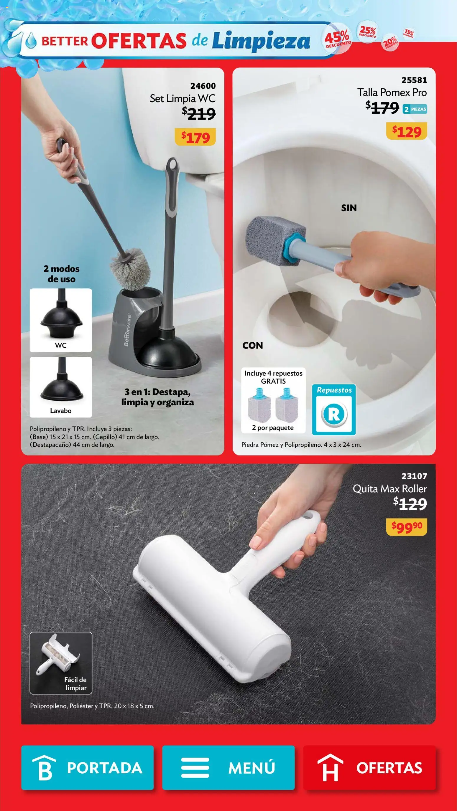 Vista previa las ofertas de la tienda Betterware - Betterware campaña 10 2026 desde el 28/09/2026 - Lavabo, Cepillo, Wc
