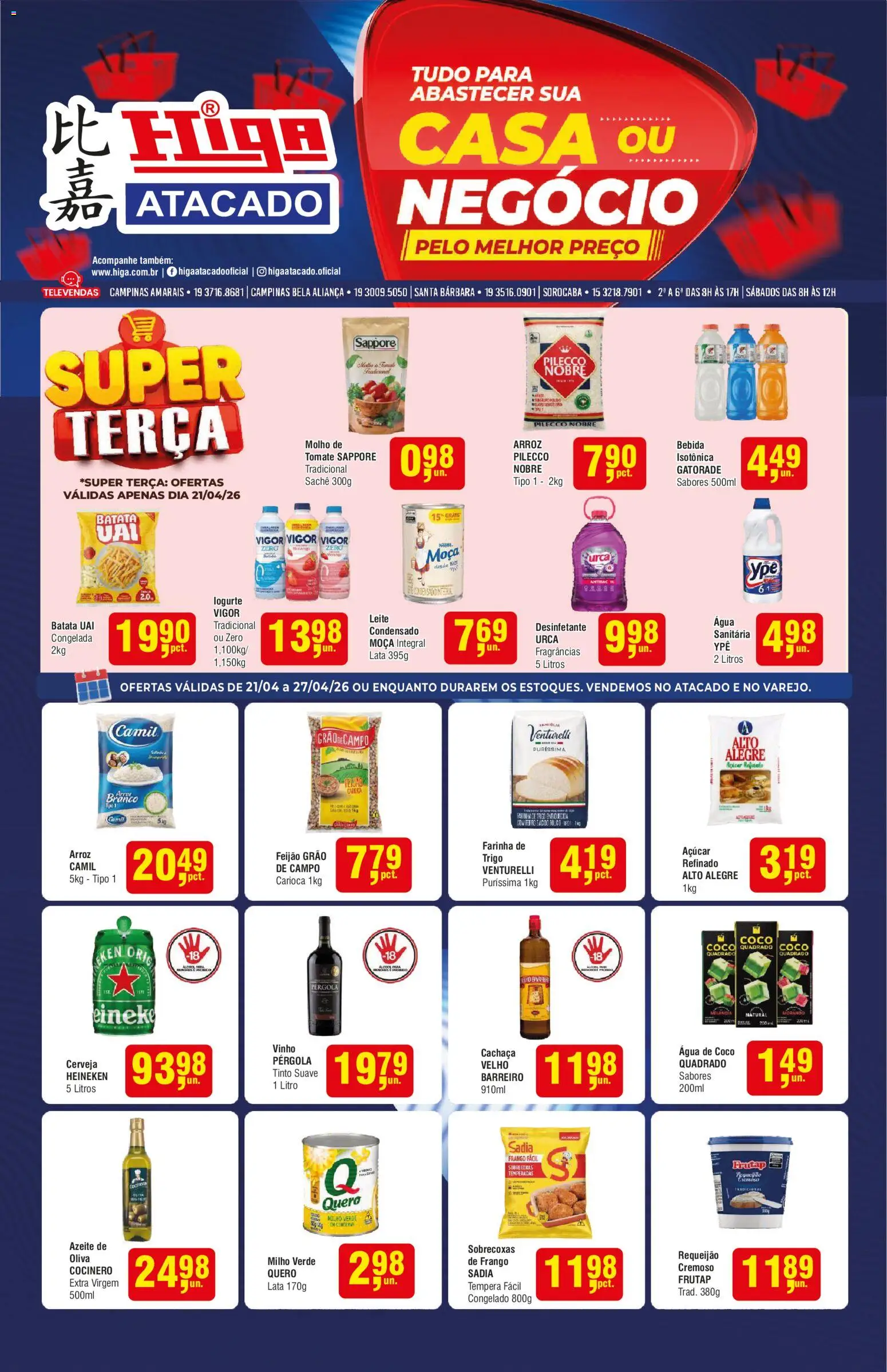 Higa Atacado Higa Atacado - Ofertas da semana (de 21/04/2026 ...