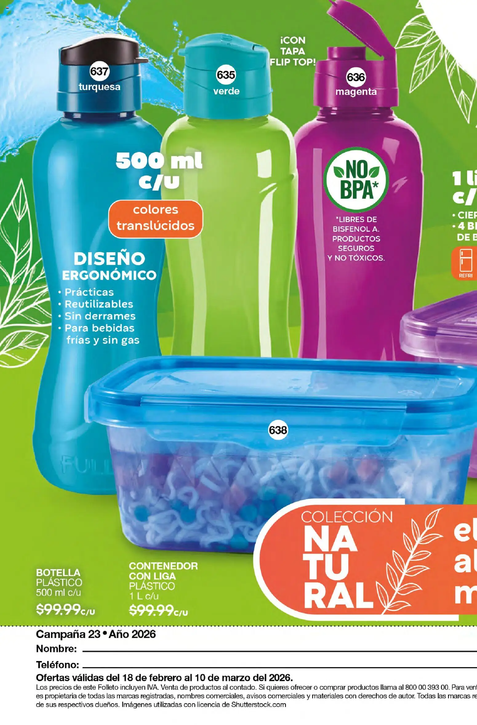 Vista previa las ofertas de la tienda Fuller - Campaña 23 2026 desde el 18/02/2026 - Teléfono, Liga, Bebidas, Top, Botella, Contenedor, Campana
