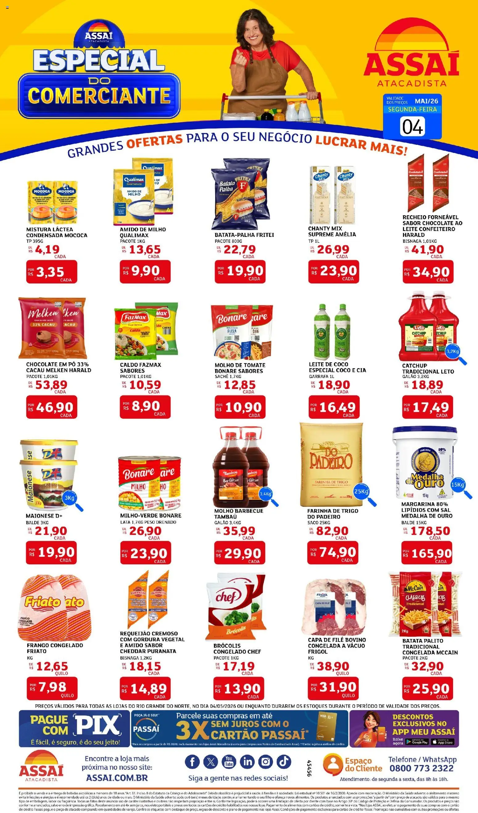 Pré-Visualização do folheto "Assaí Atacadista ofertas - RN" da loja Assaí Atacadista válido a partir de 04/05/2026