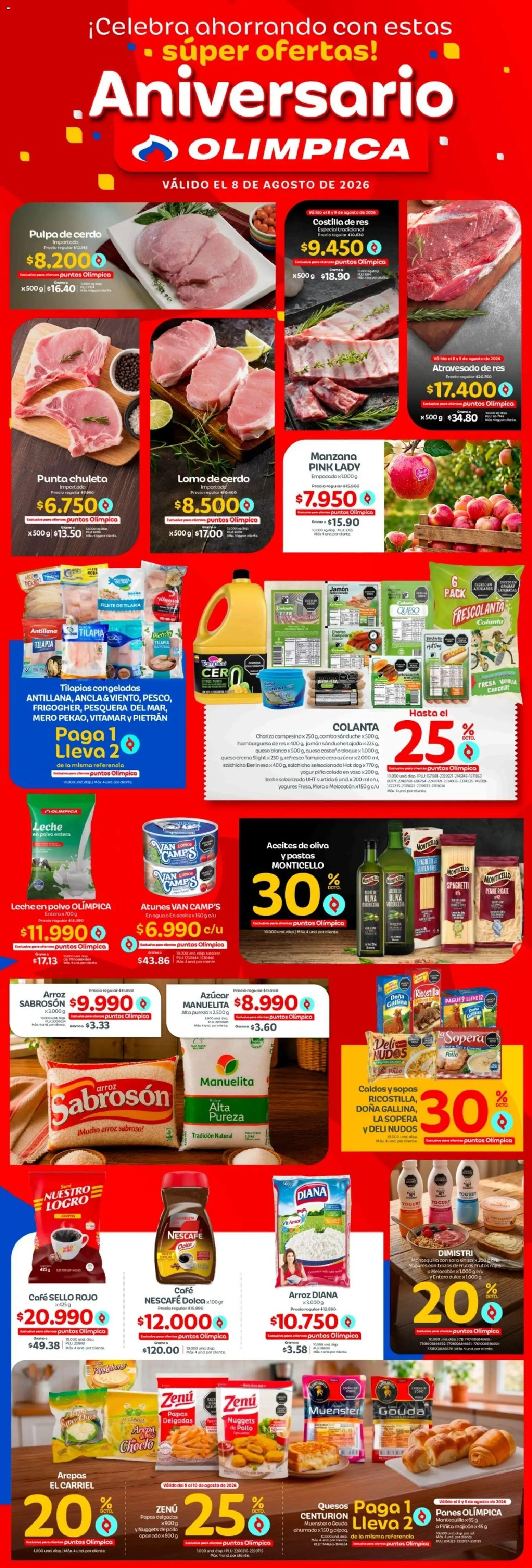  Vista previa del prospecto Olímpica catálogo súper ofertas del almacen Olímpica válida del 08/08/2026 al 08/08/2026