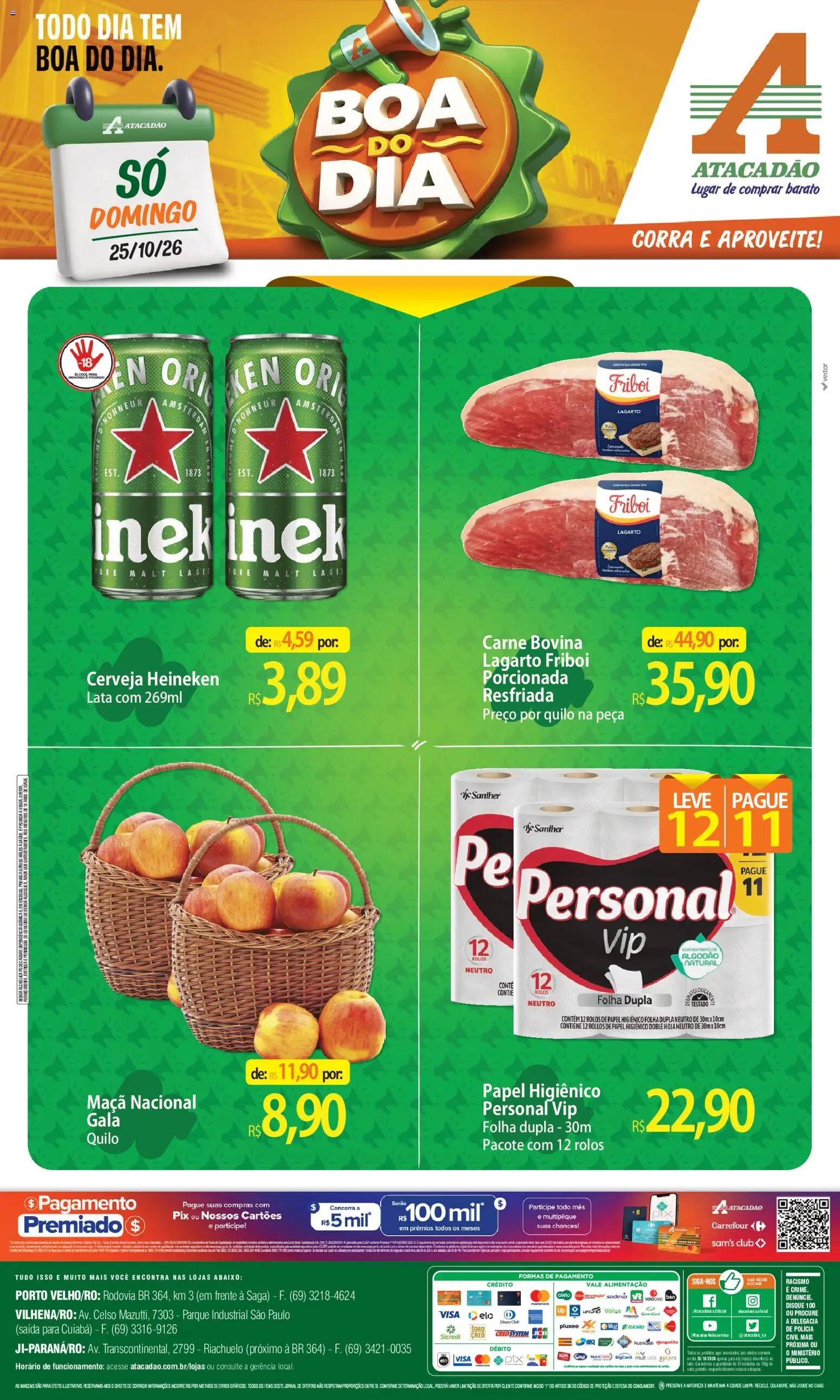 Pré-Visualização do folheto "Atacadão ofertas - RO" da loja Atacadão válido a partir de 25/10/2026