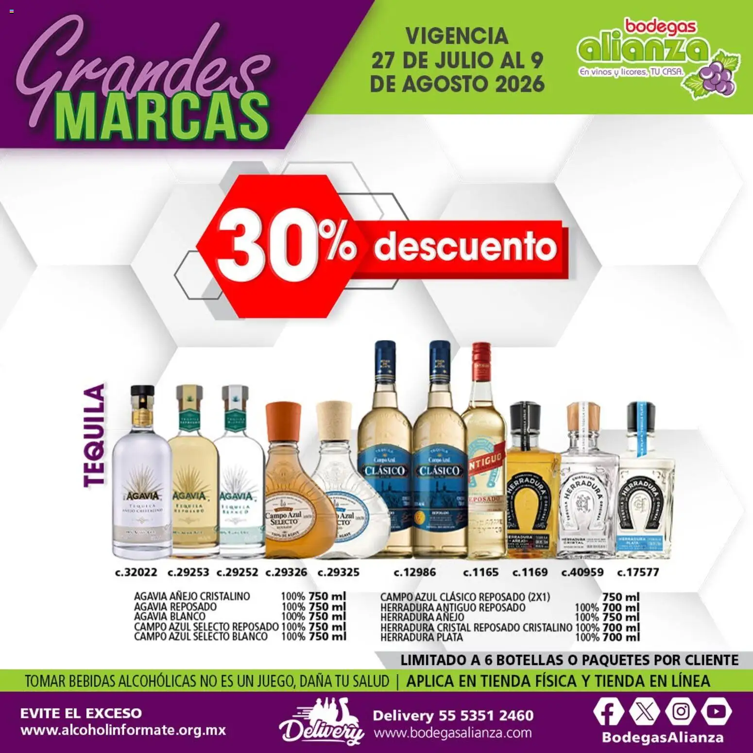 Vista previa las ofertas de la tienda Bodegas Alianza - Bodegas Alianza catálogo Grandes Marcas desde el 27/07/2026 