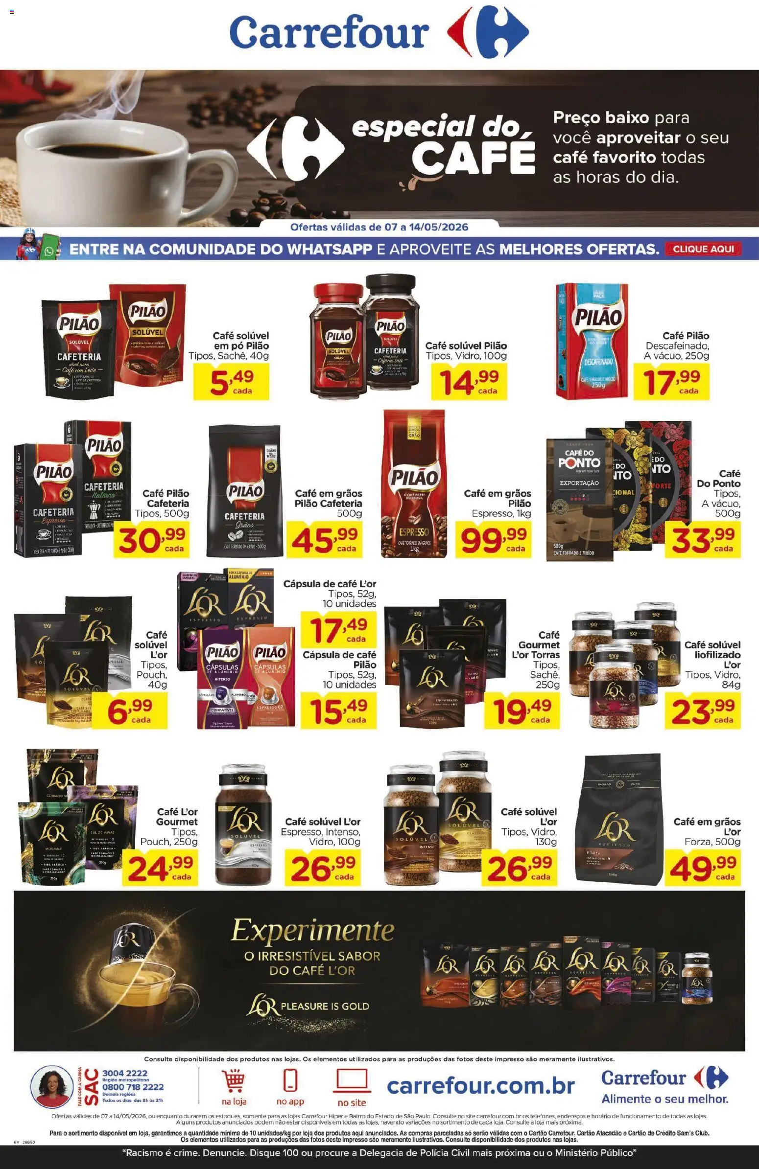 Pré-Visualização do folheto "Carrefour ofertas JDE" da loja Carrefour válido a partir de 07/05/2026