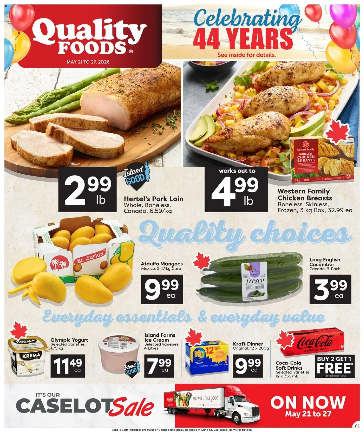 Preview of leaflet Quality Foods weekly flyer / circulaire from shop Quality Foods is valid from May 21, 2026