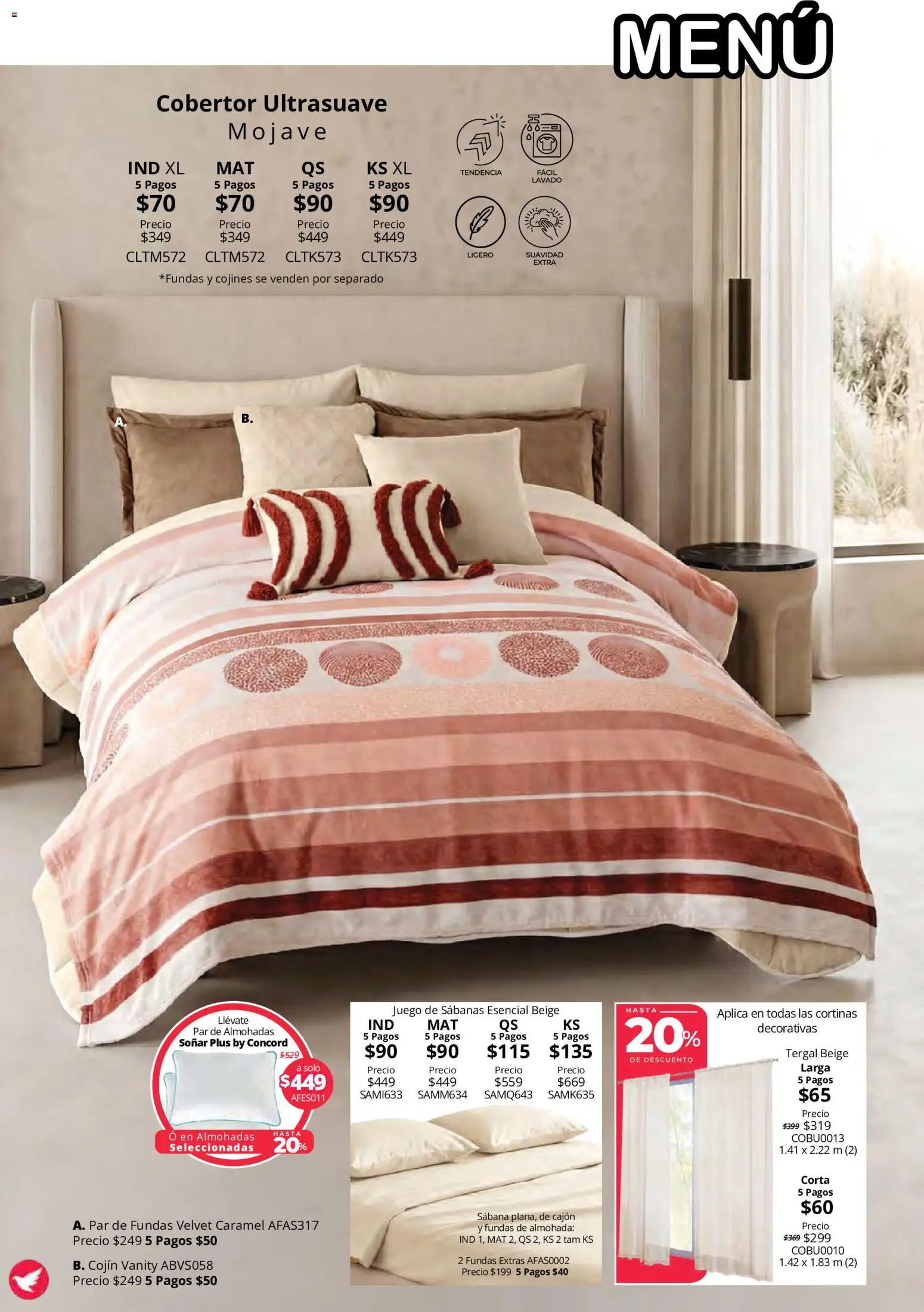 Vista previa las ofertas de la tienda Colchas Concord - Colchas Concord catálogo Colección Cobertor Calor de Hogar desde el 15/10/2026 