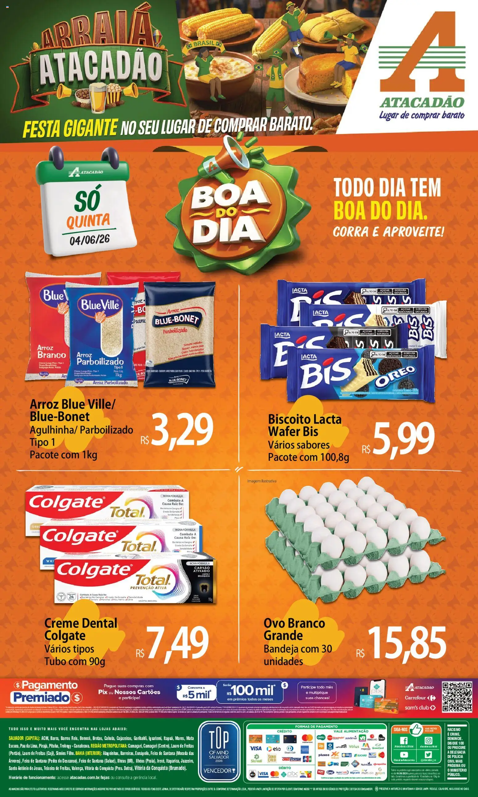 Pré-Visualização do folheto "Atacadão ofertas - BA" da loja Atacadão válido a partir de 04/06/2026